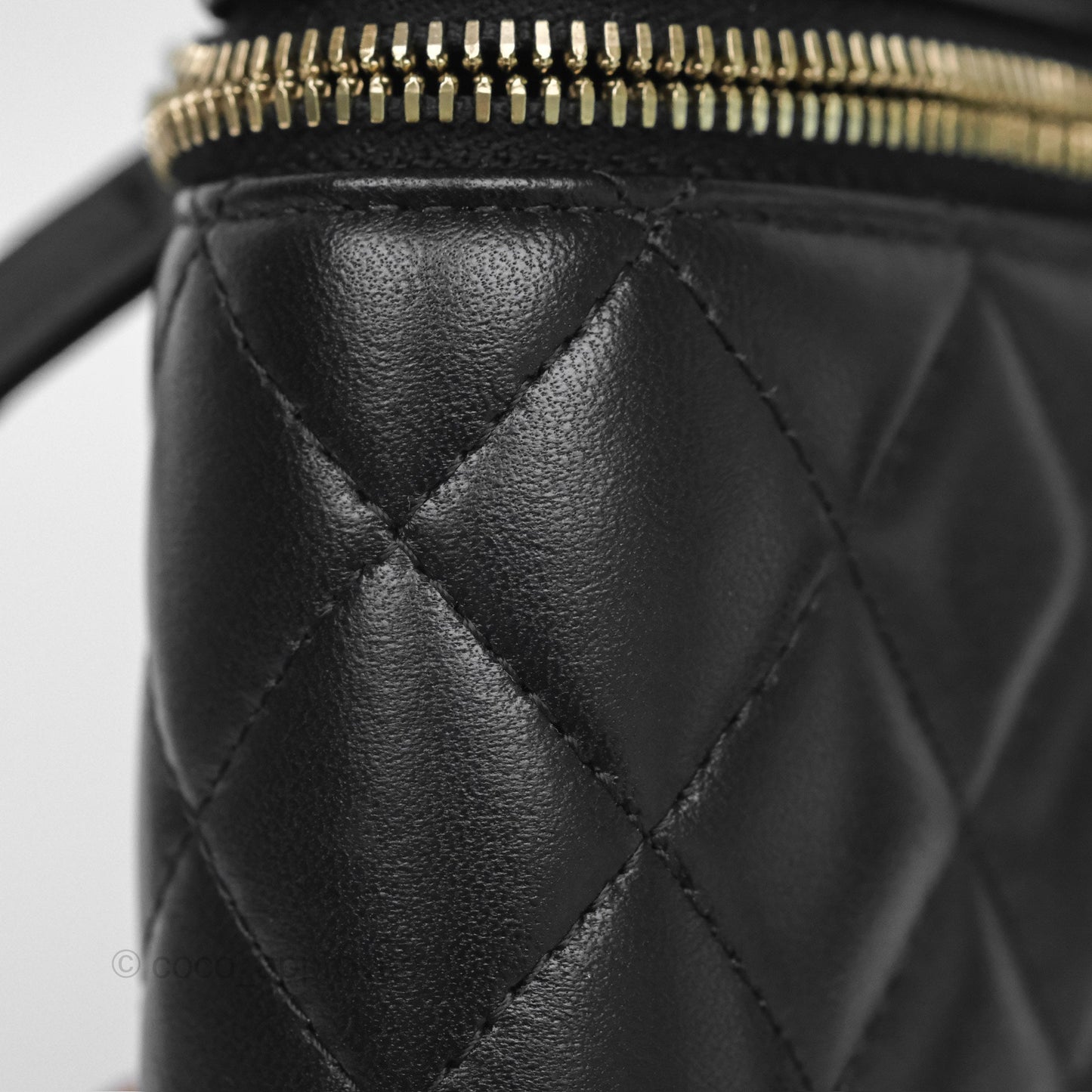 Chanel Trendy Vanity Phone Holder With Chain Black Lambskin Gold Hardware
