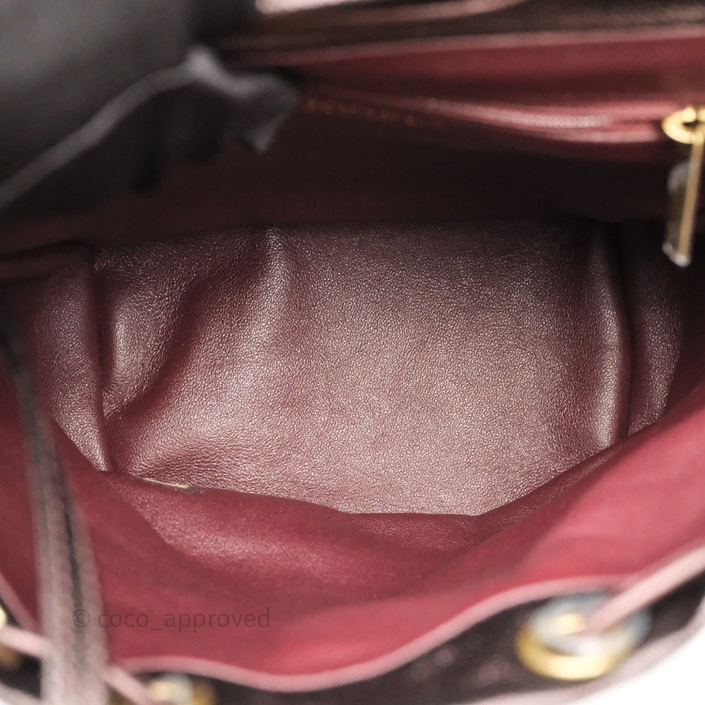 Chanel Quilted Filigree Backpack Purple Iridescent Burgundy Caviar Aged Gold Hardware