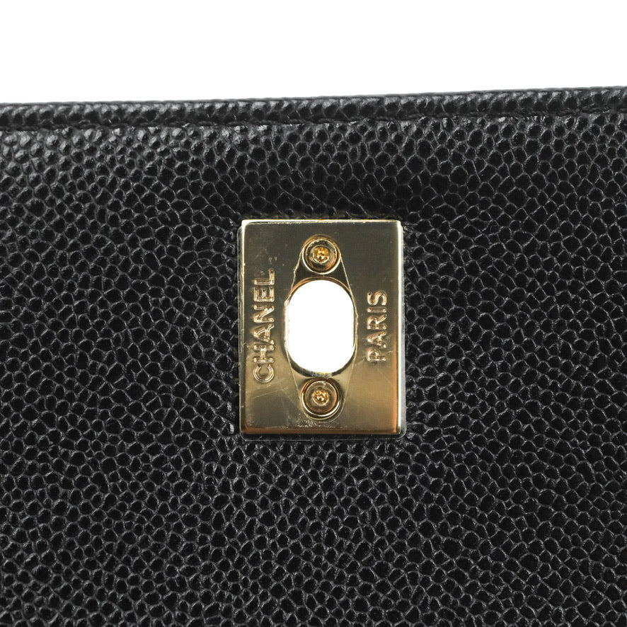Chanel Quilted Small Business Affinity Flap Black Caviar Gold Hardware