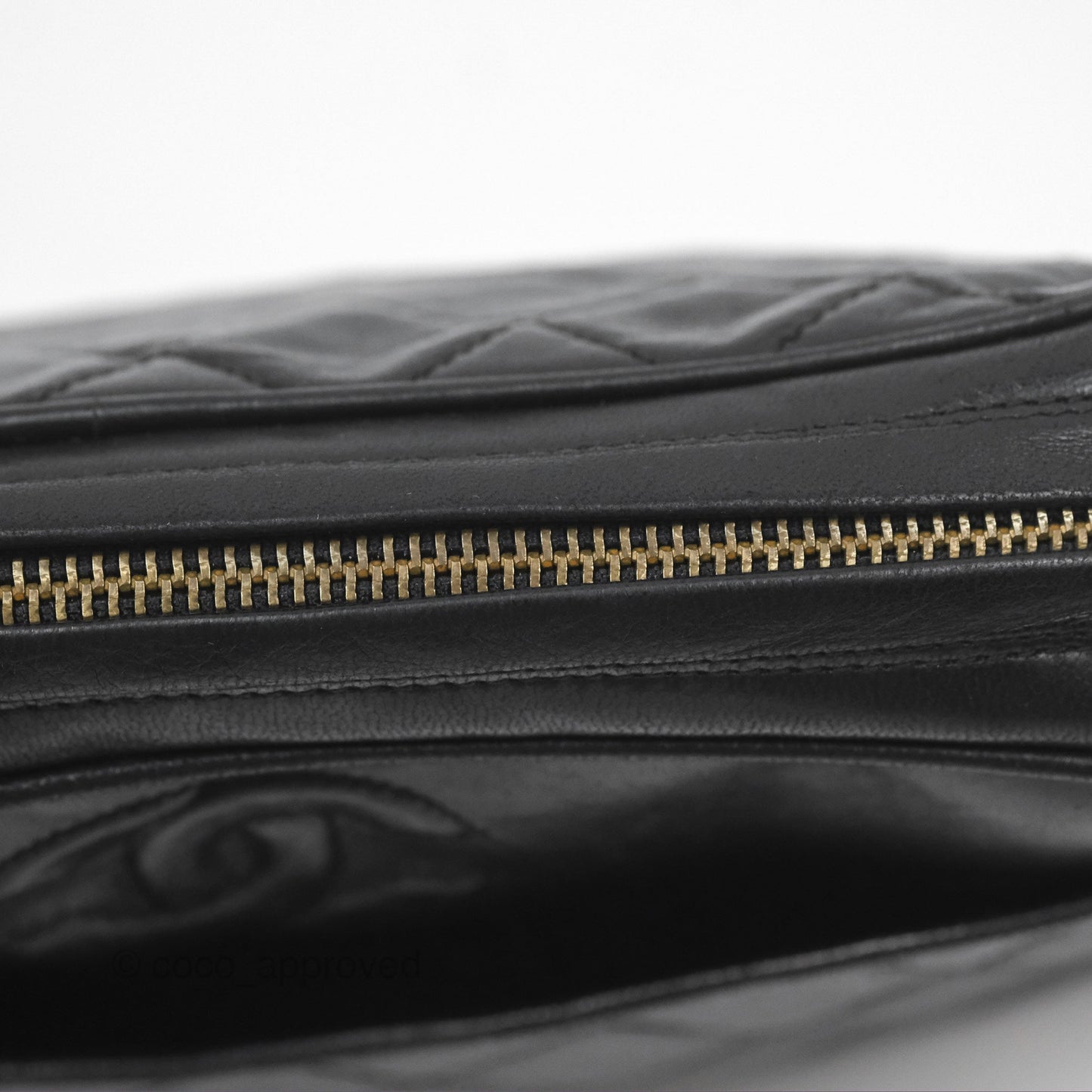 Chanel Vintage Camera Bag Black Lambskin Gold Hardware