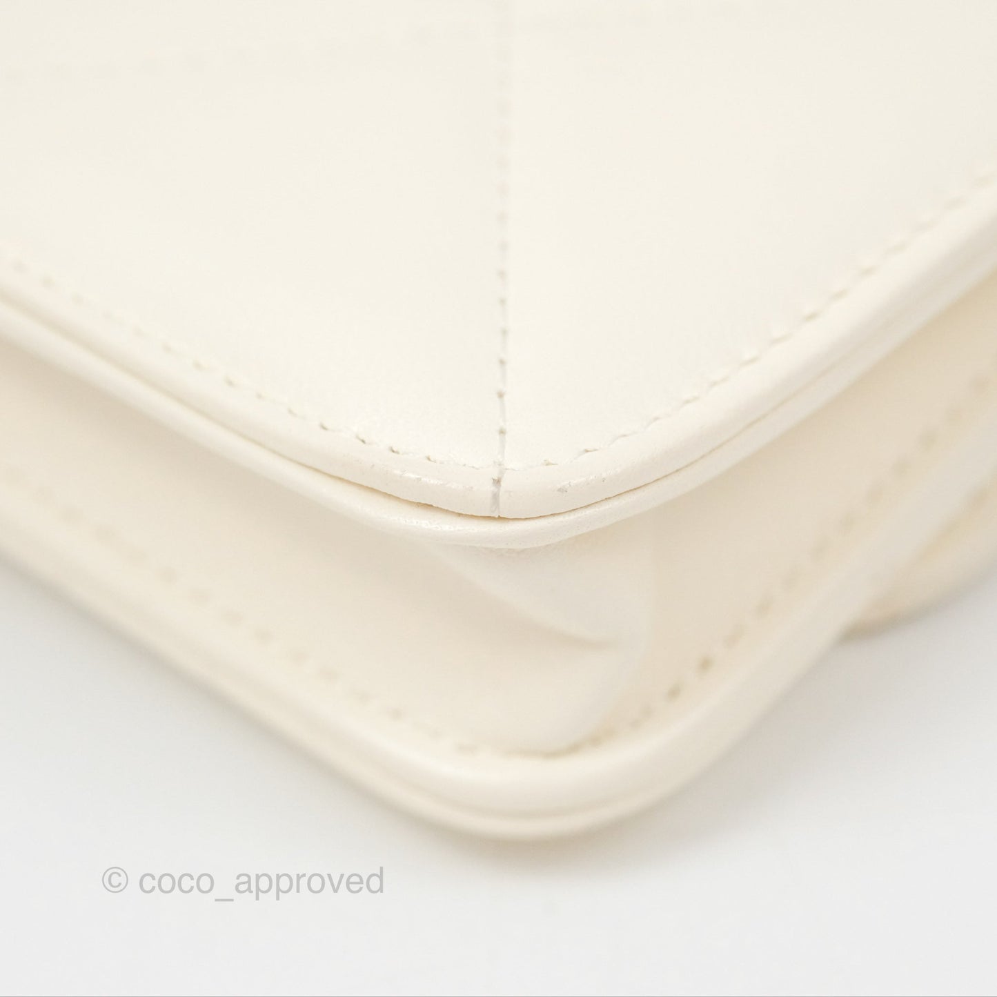 Chanel 19 Clutch With Chain Ivory White Lambskin Mixed Hardware