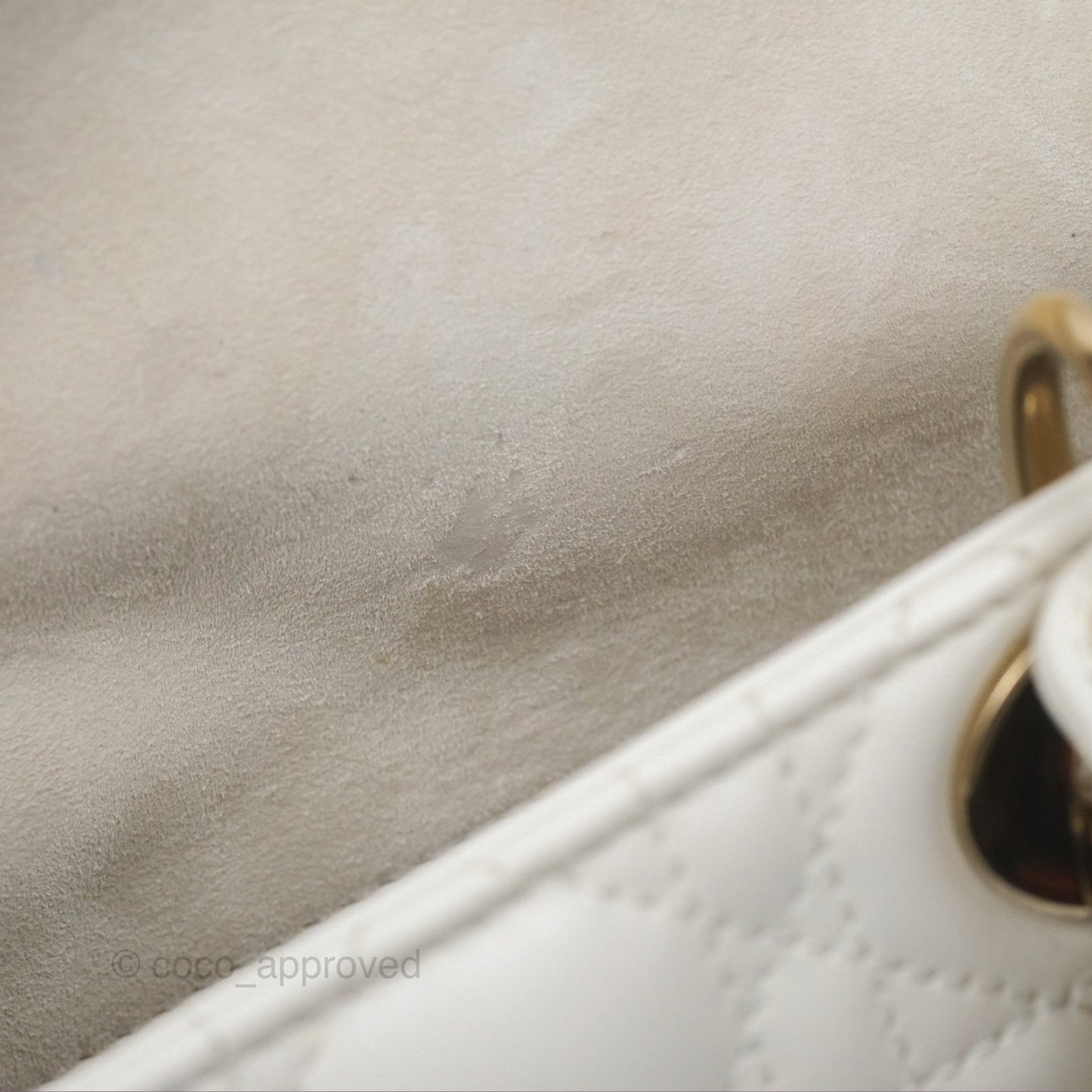 Christian Dior Small Lady Dior My ABCDior Bag Latte Cannage Lambskin