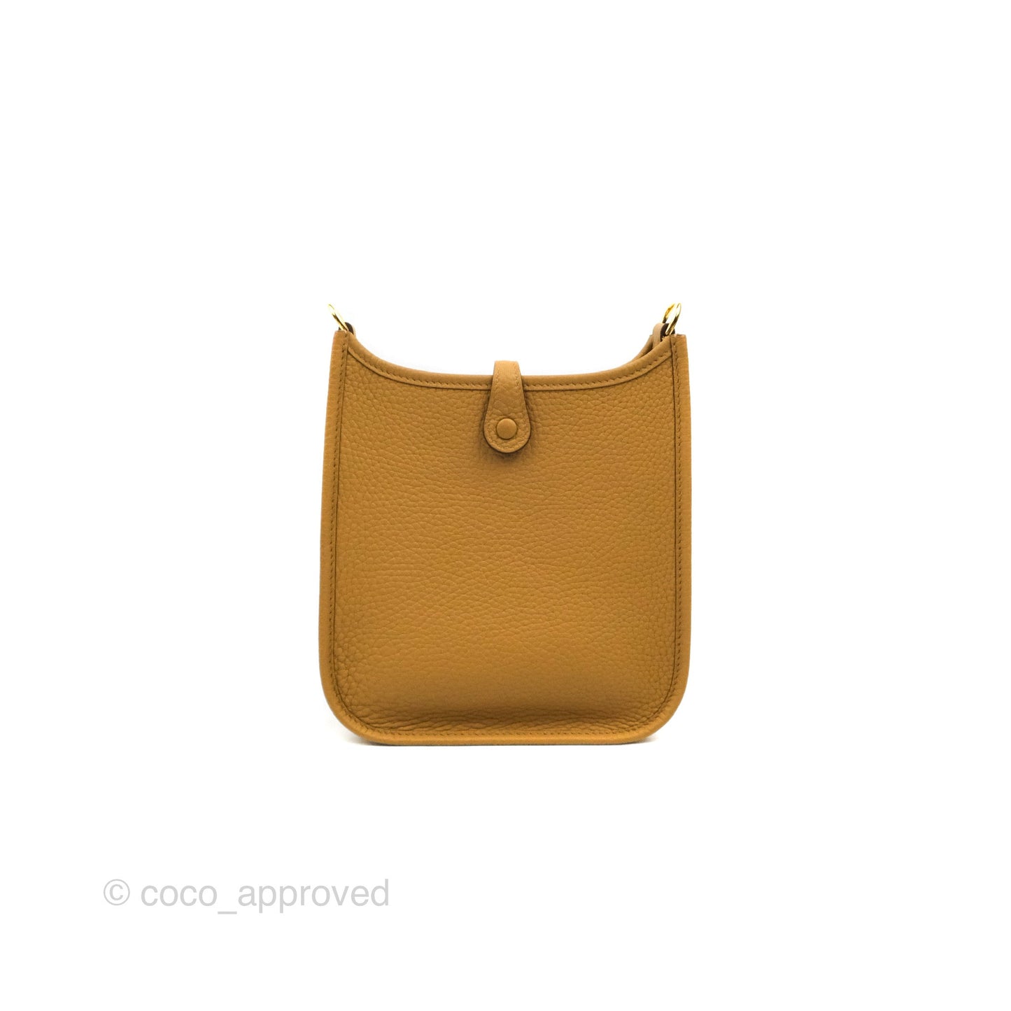 Hermès Mini Evelyne 16 Biscuit 48 Camel Clemence Gold Hardware