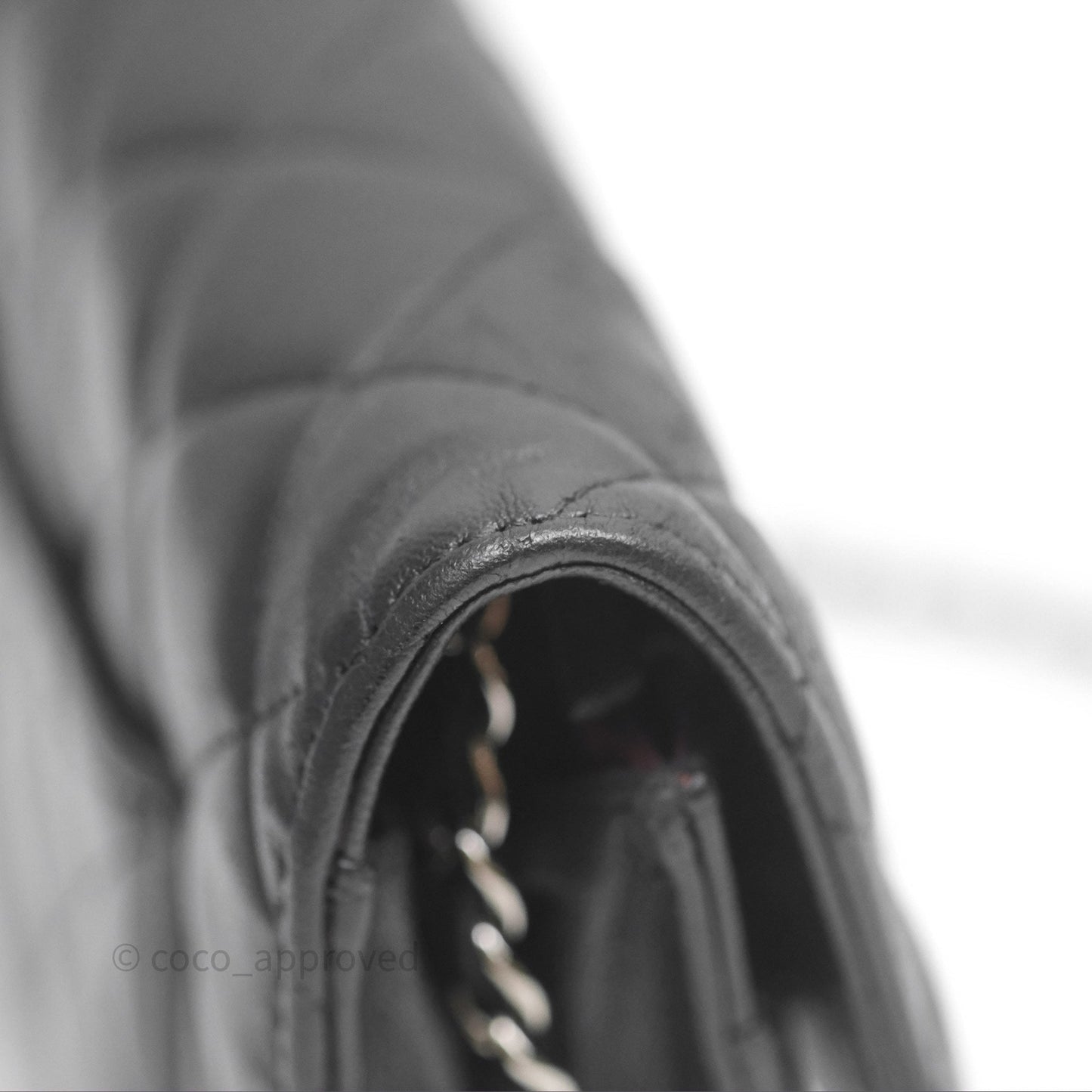 Chanel Quilted WOC Black Lambskin Silver Hardware