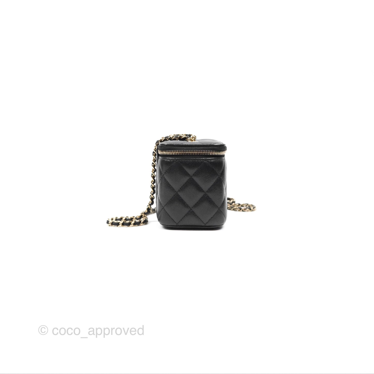 Chanel Vanity Rectangular Black Caviar Gold Hardware