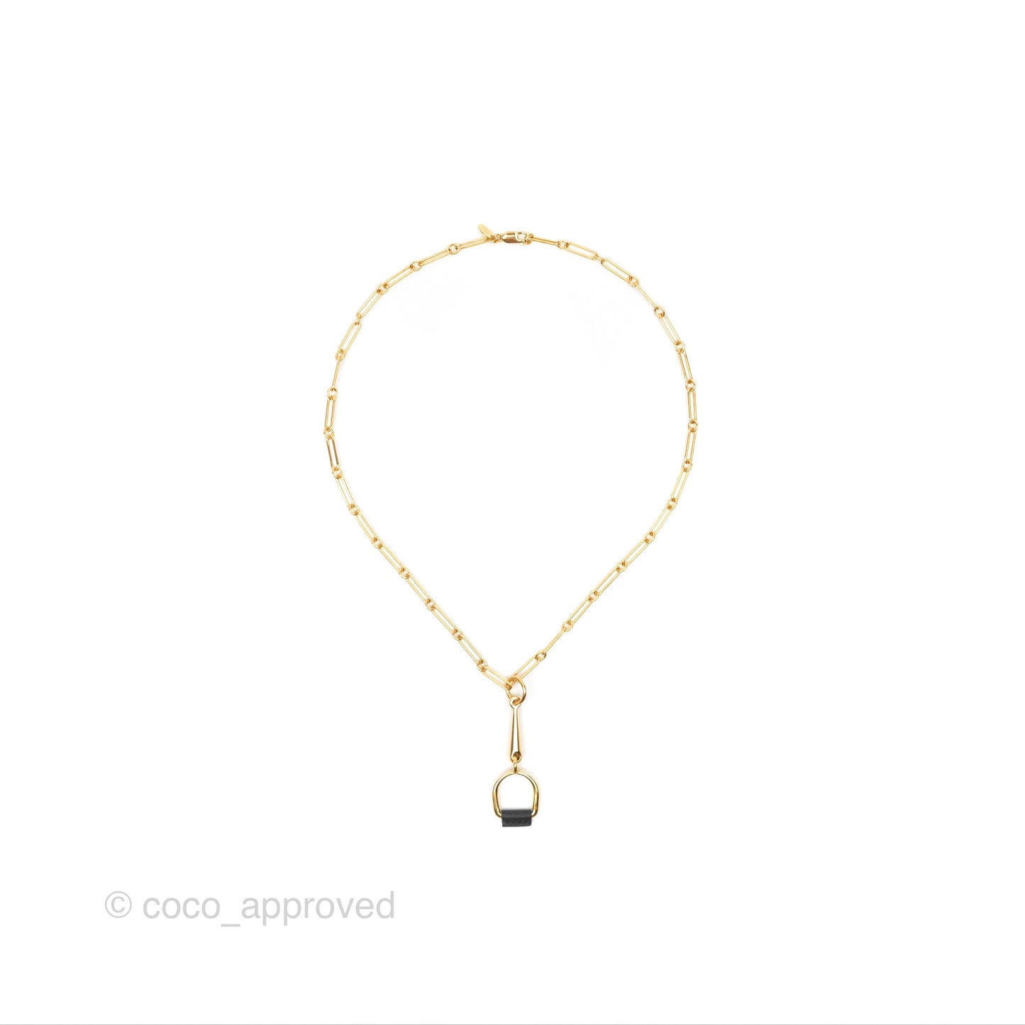 Heritage Equestre Pendant Small Model Black Swift Gold Hardware