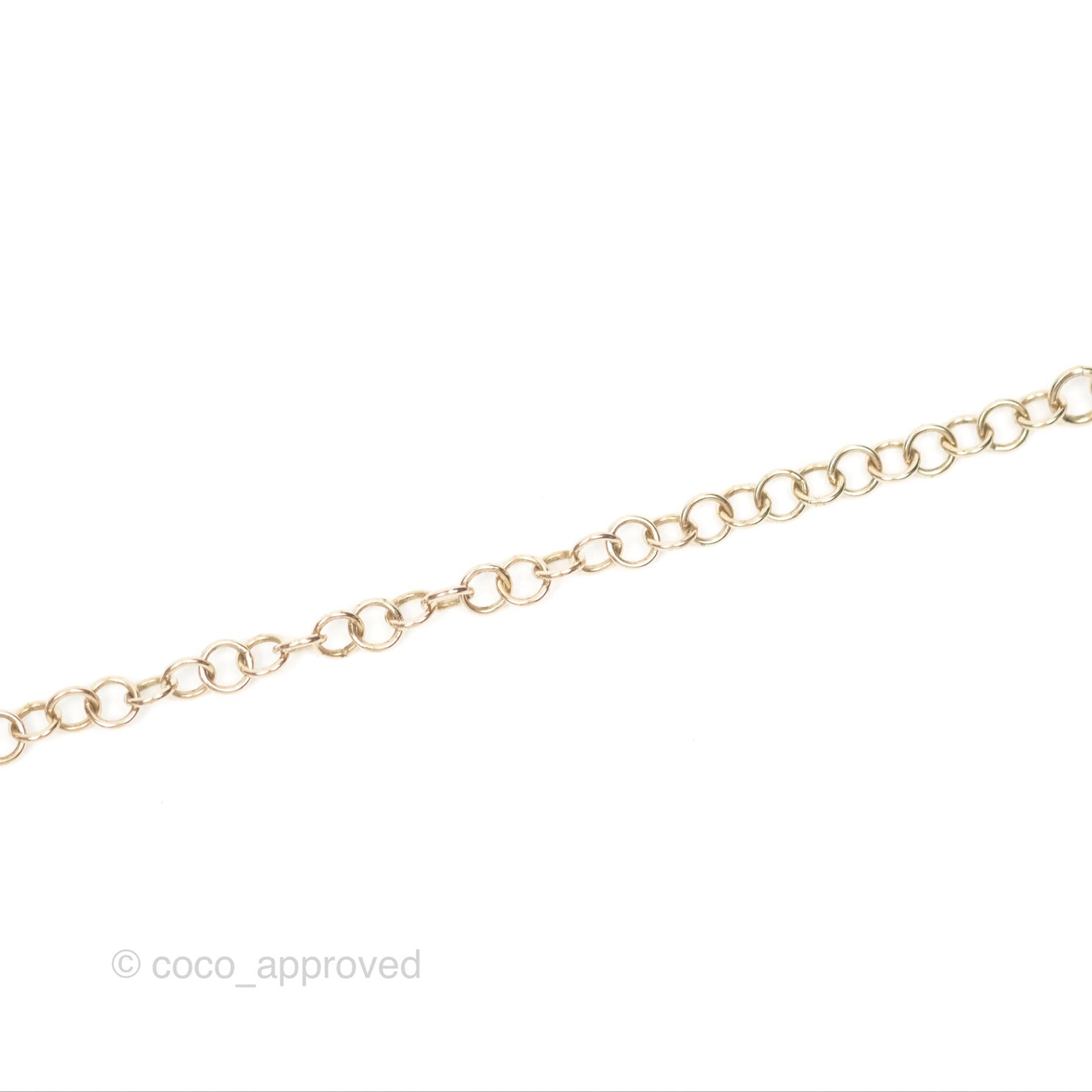 Chanel CC Crystal Chain Choker Necklace Gold Tone 21S