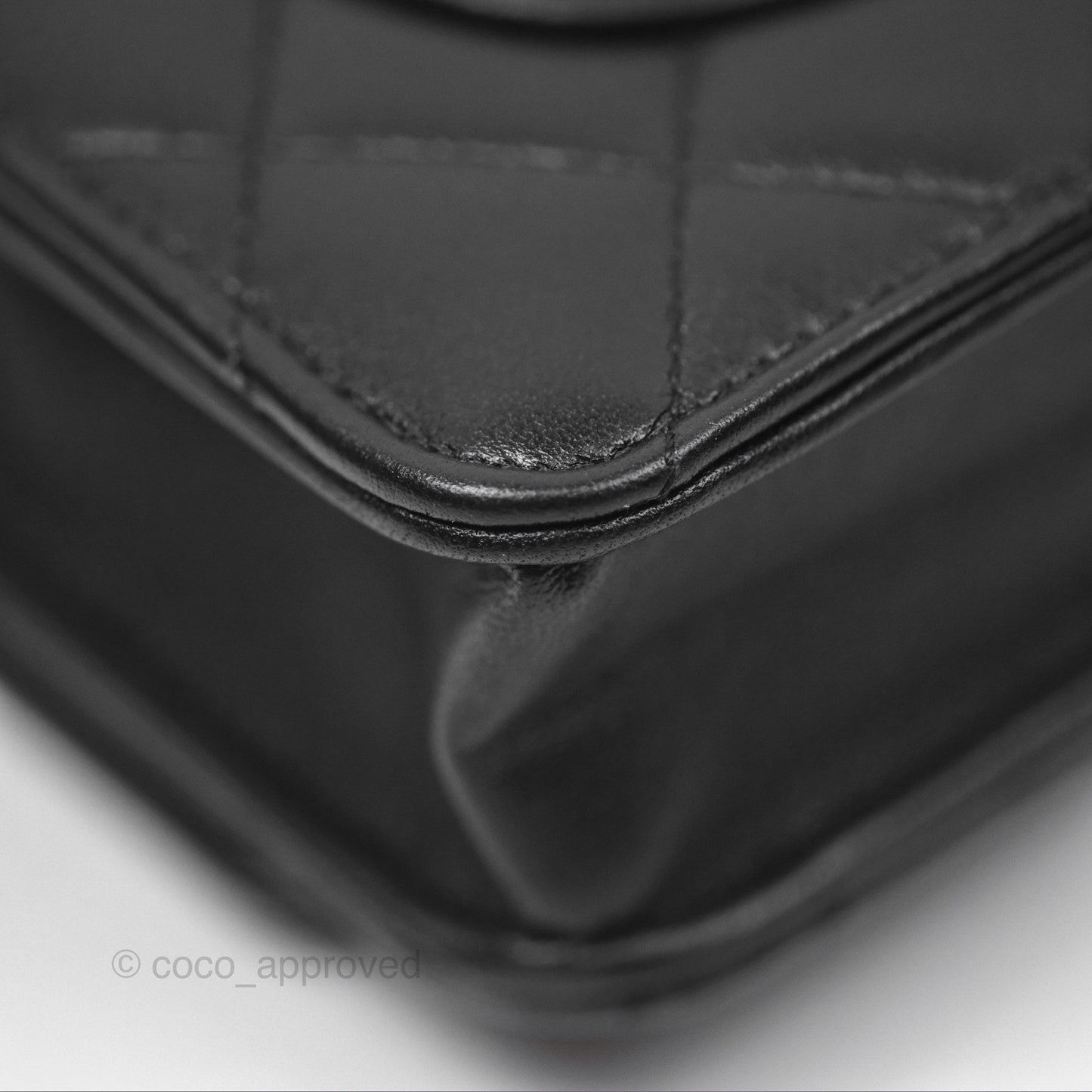 Chanel Quilted Classic WOC Black Lambskin Gold Hardware
