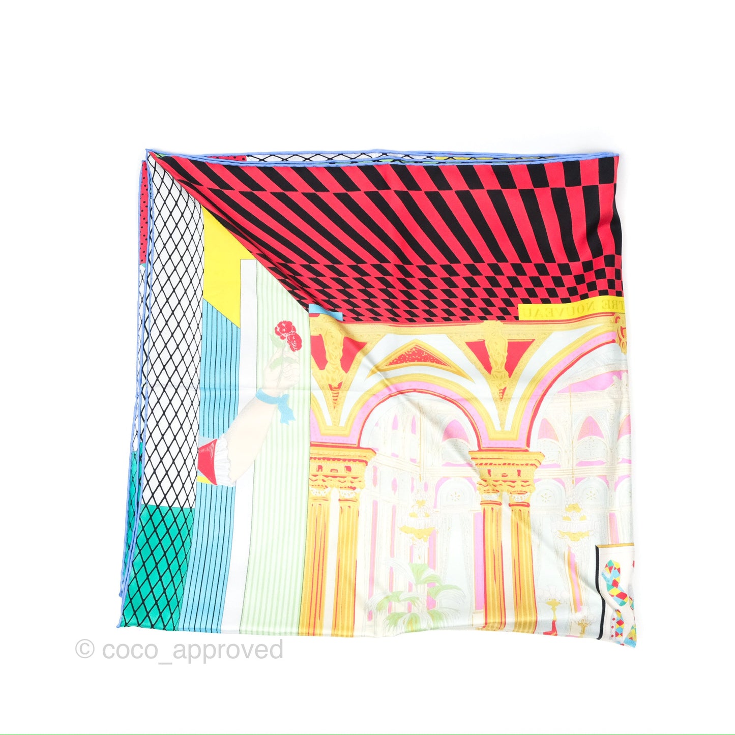 Hermès Grand Theater Nouveau Silk Scarf 90