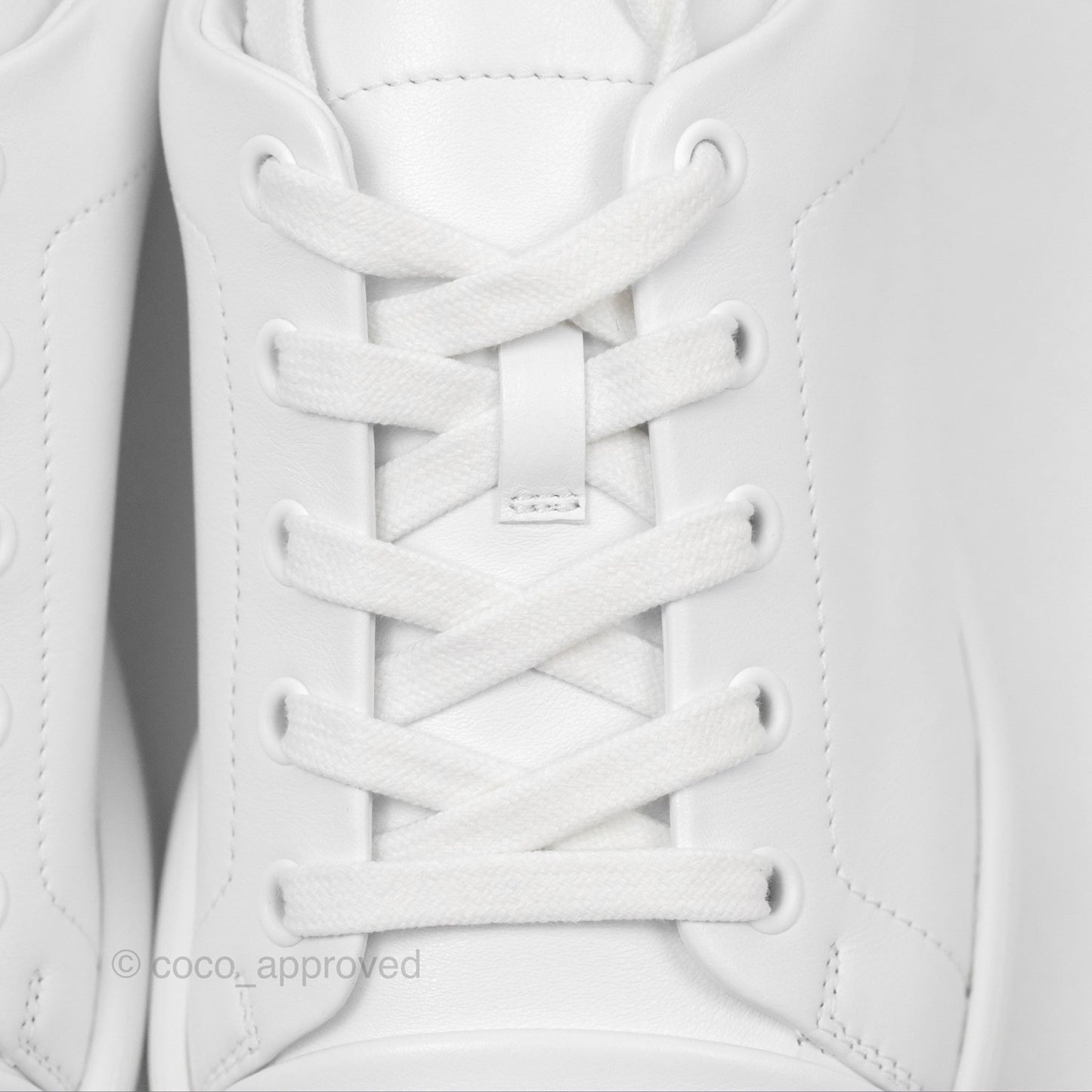 Hermès Happy Sneaker in White Calfskin Size 36.5
