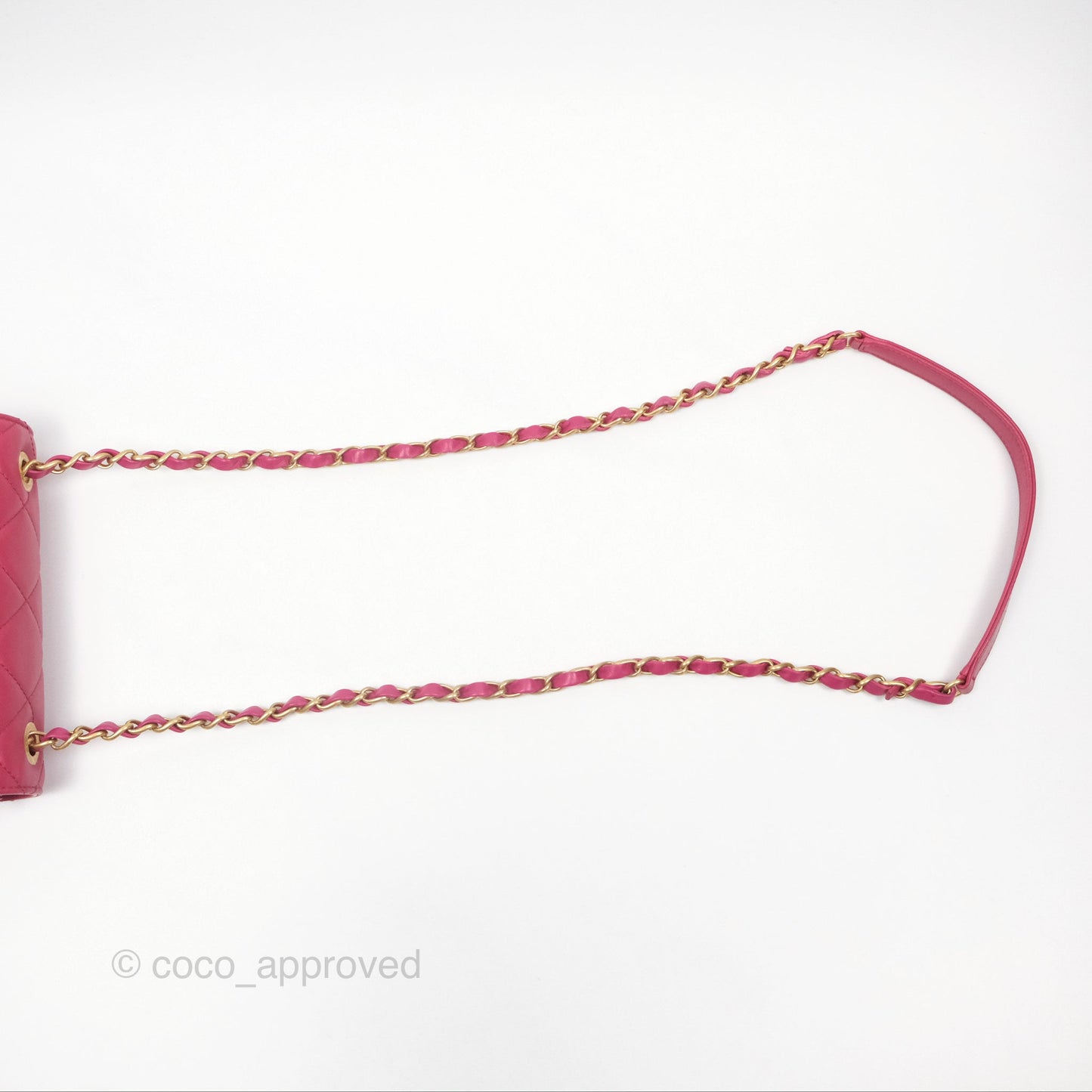 Chanel Diamond Lock CC Flap Bag Pink Lambskin Gold Hardware