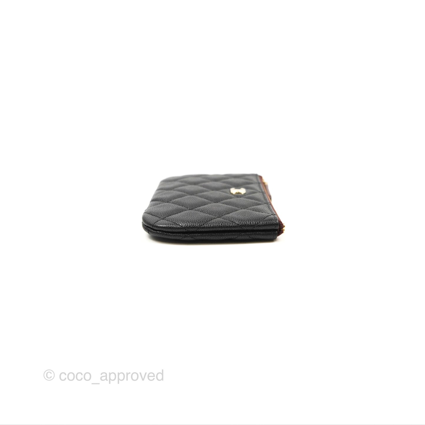 Chanel Quilted Mini O Case Black Caviar Gold Hardware