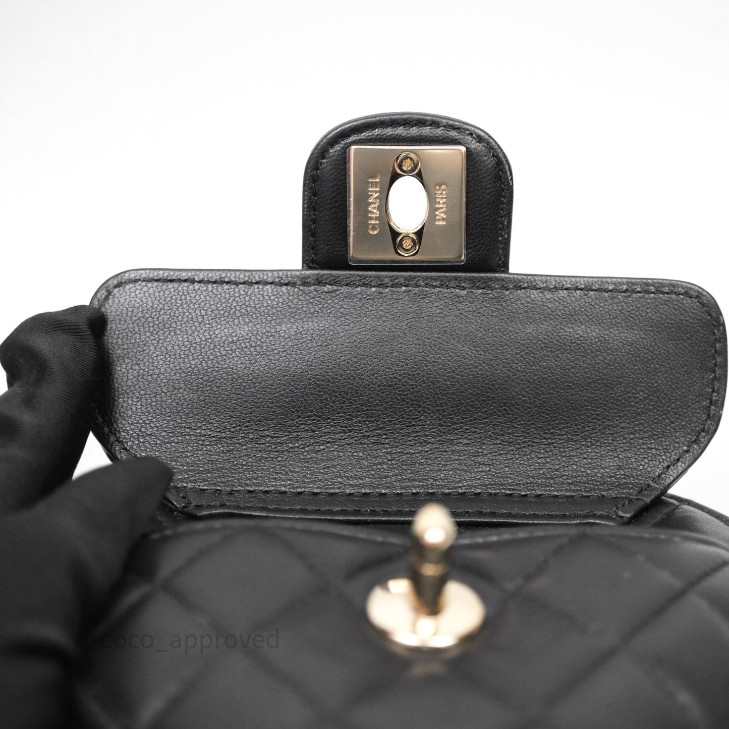 Chanel Small Heart Bag Black Lambskin Gold Hardware
