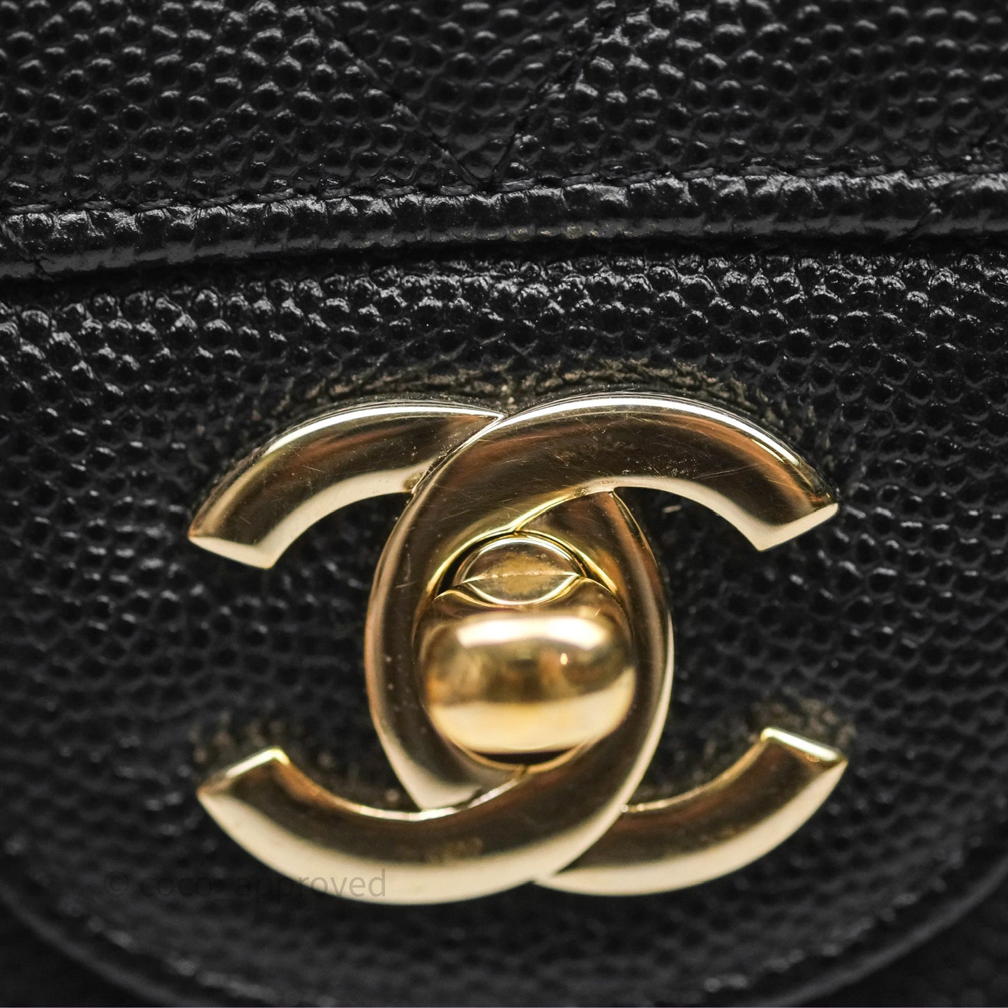 Chanel Mini Rectangular Chevron Black Caviar Gold Hardware