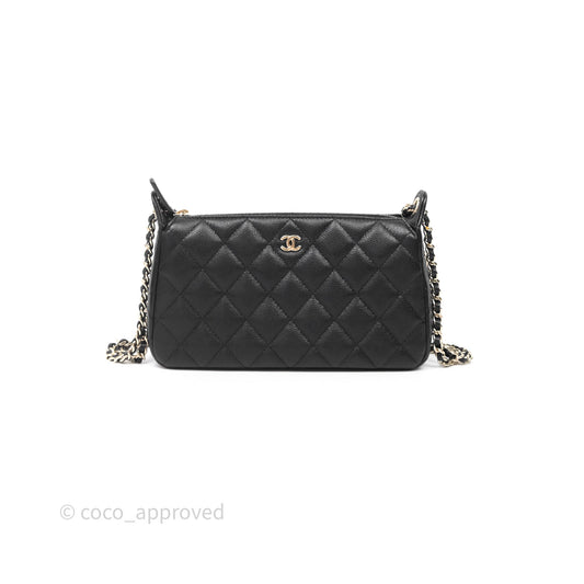 Chanel Clutch on Chain Black Caviar Gold Hardware