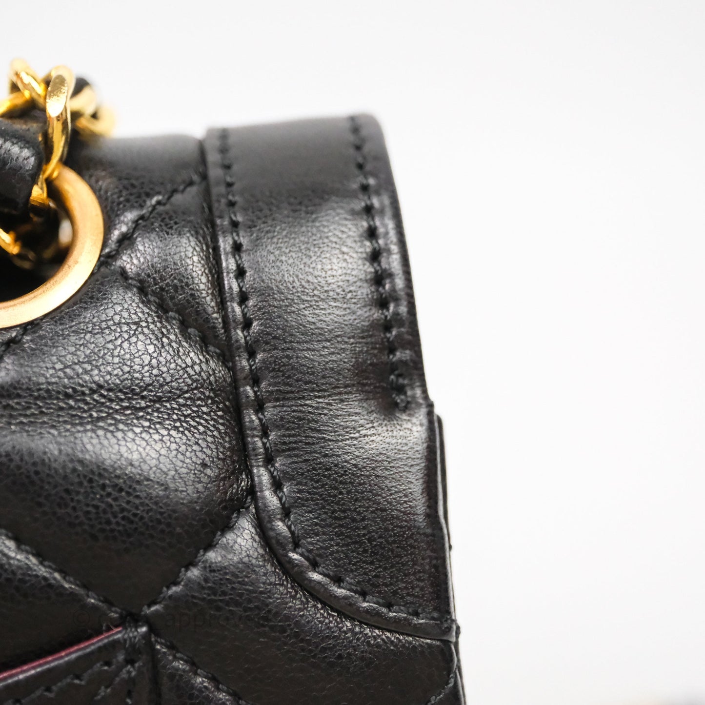 Chanel Quilted Vintage Flap Bag Lambskin Black 24K Gold Hardware