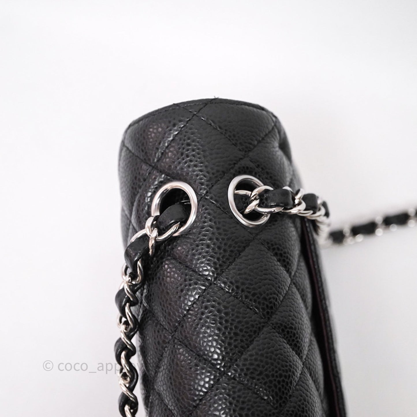 Chanel Small Classic Flap Quilted Black Caviar Silver Hardware