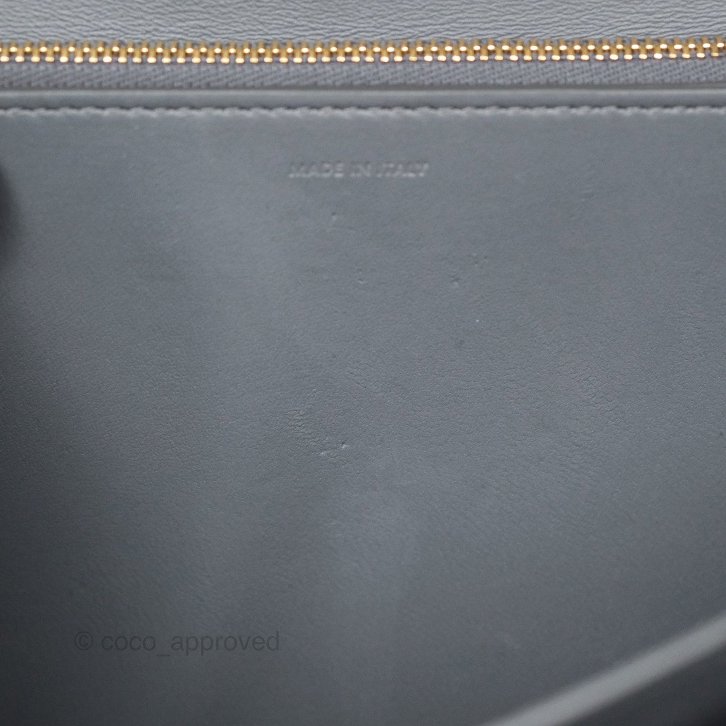 Celine Medium Classic Box Flap Grey Liege Calfskin