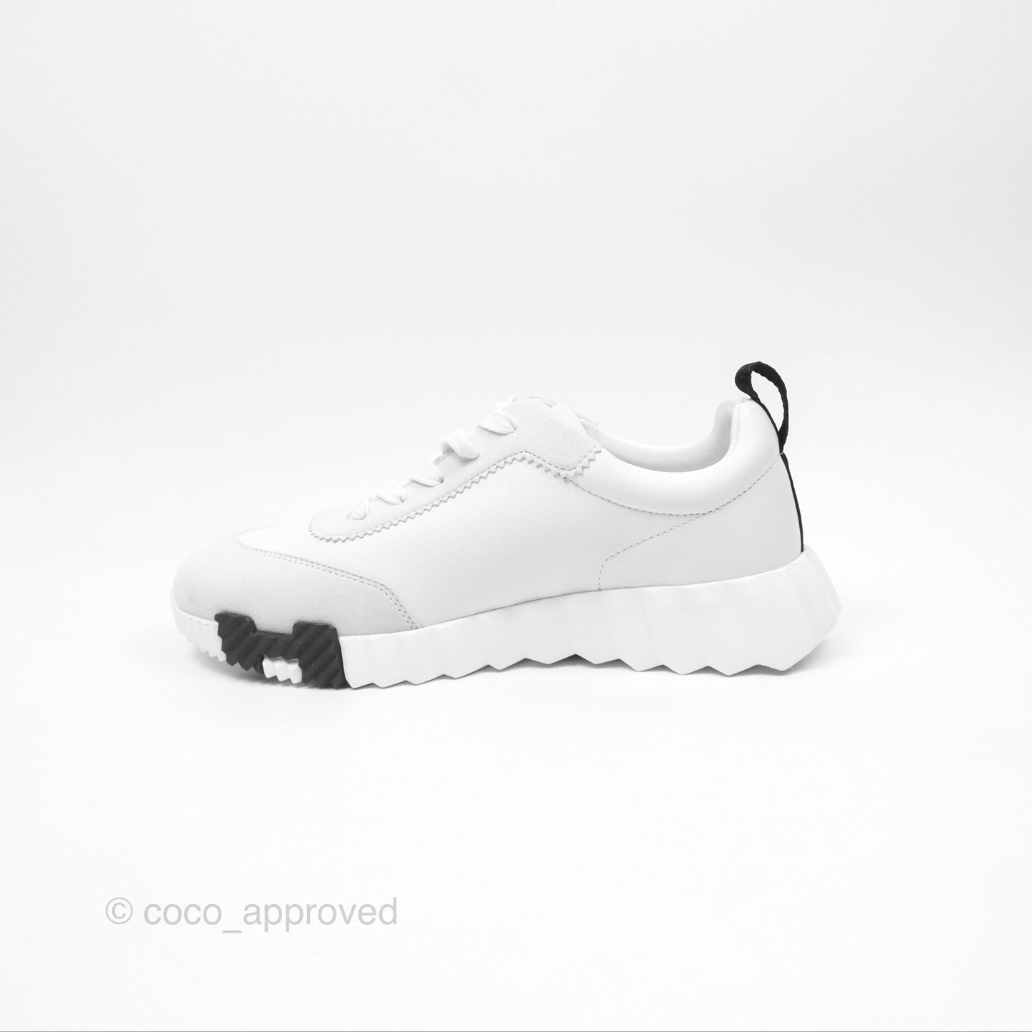 Hermès Femme Bouncing Sneaker Blanc White/Black Size 37.5