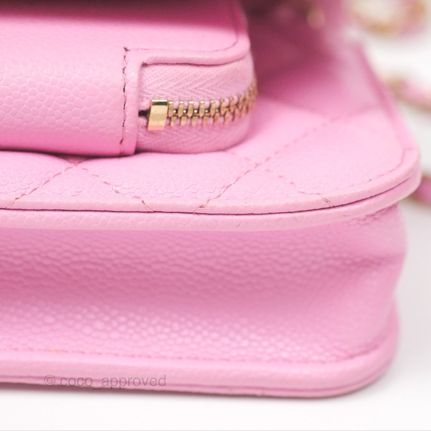 Chanel Business Affinity Clutch With Chain Pink Caviar Gold Hardware
