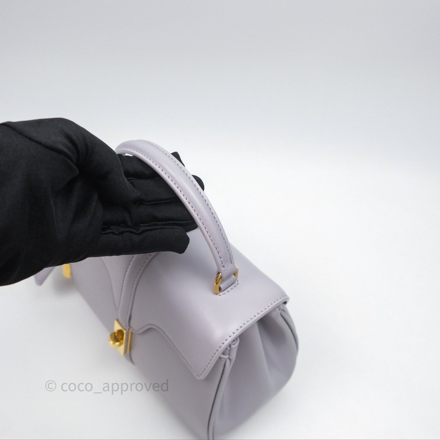 Celine Mini 16 Bag in Satinated Calfskin Light Lilac