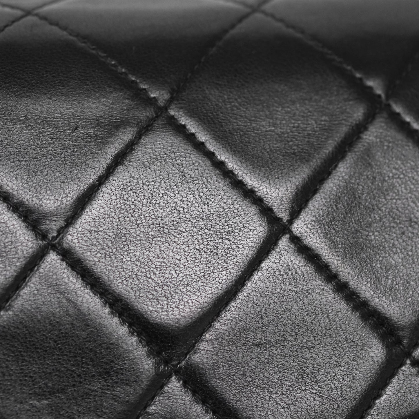 Chanel Vintage Small Classic Diana Quilted Black Lambskin 24K Gold Hardware