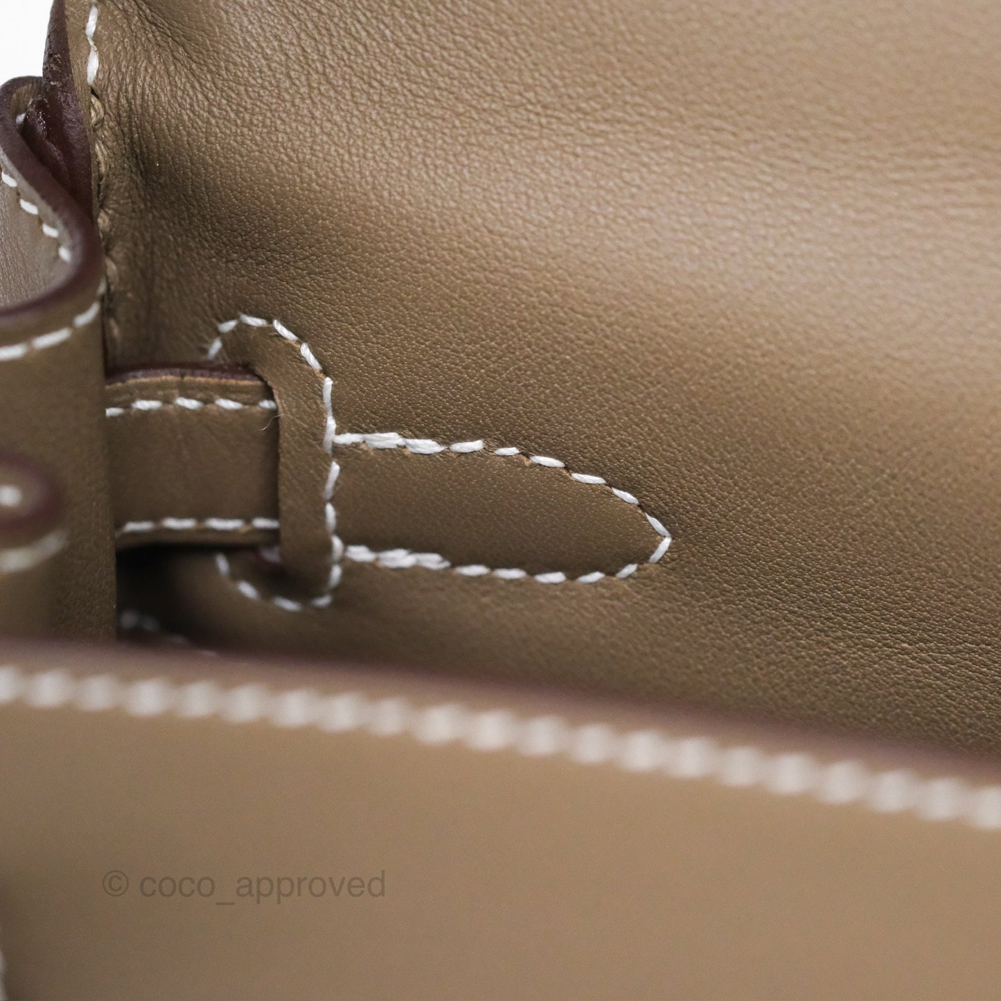 Hermès Retourne Kelly 25 Etoupe 18 Swift Gold Hardware