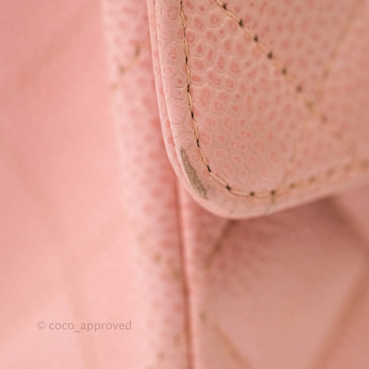 Chanel Quilted Vintage Mini Square Flap Pink Caviar 24K Gold Hardware