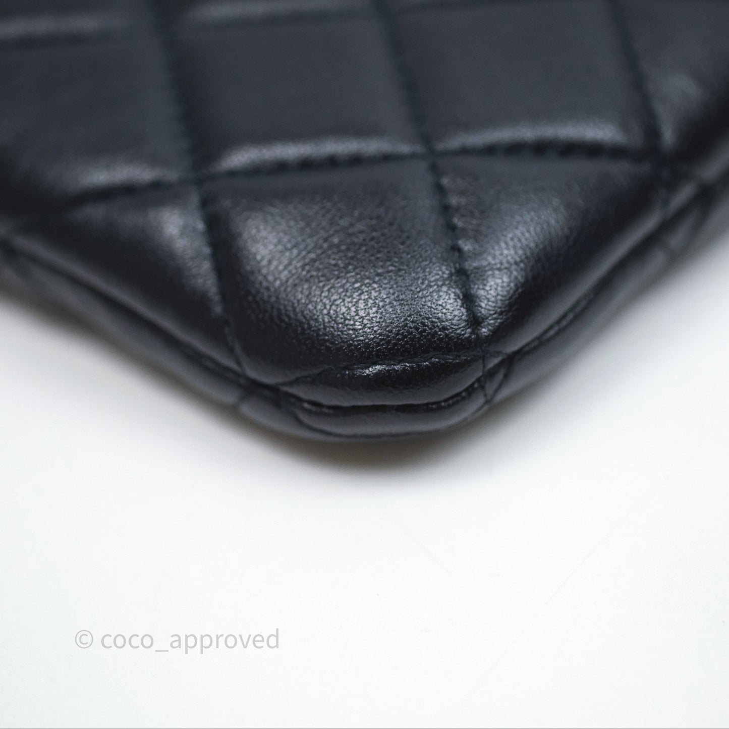 Chanel Medium O Case Boy Navy Lambskin Gold Hardware