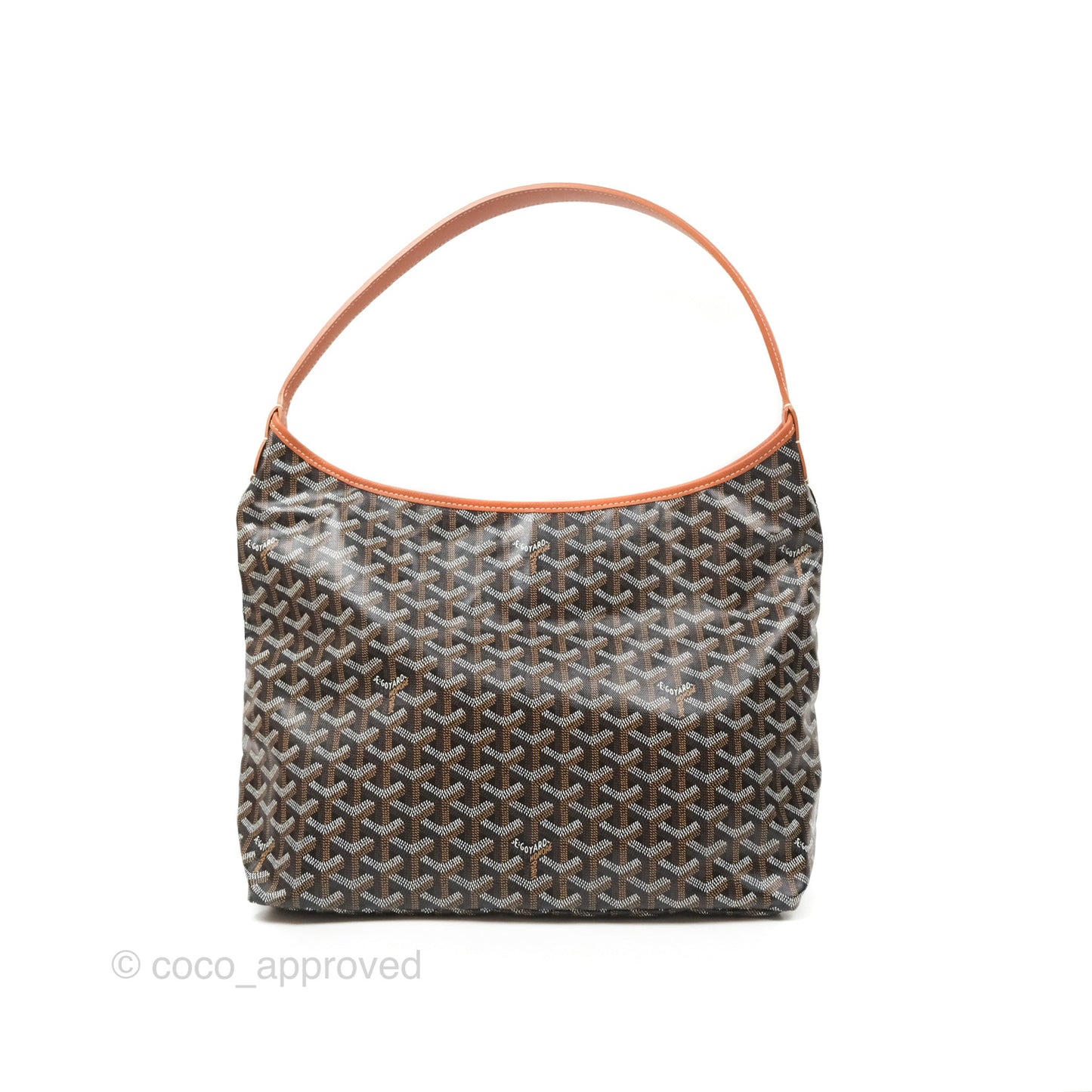Goyard Bohème Hobo Bag Black/Tan Goyardine Canvas