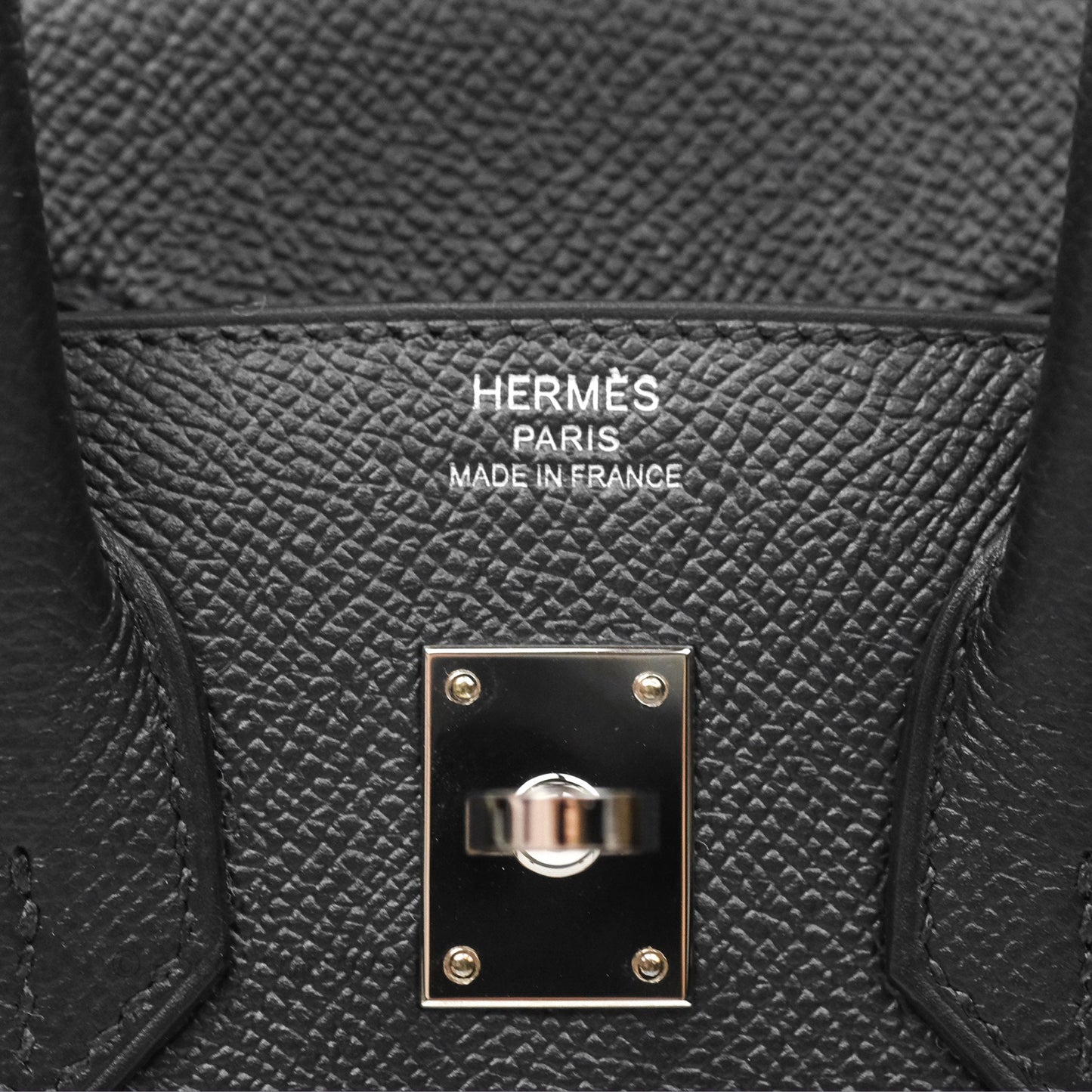 Hermes Birkin 25 Sellier Black Noir 89 Epsom Palladium Hardware