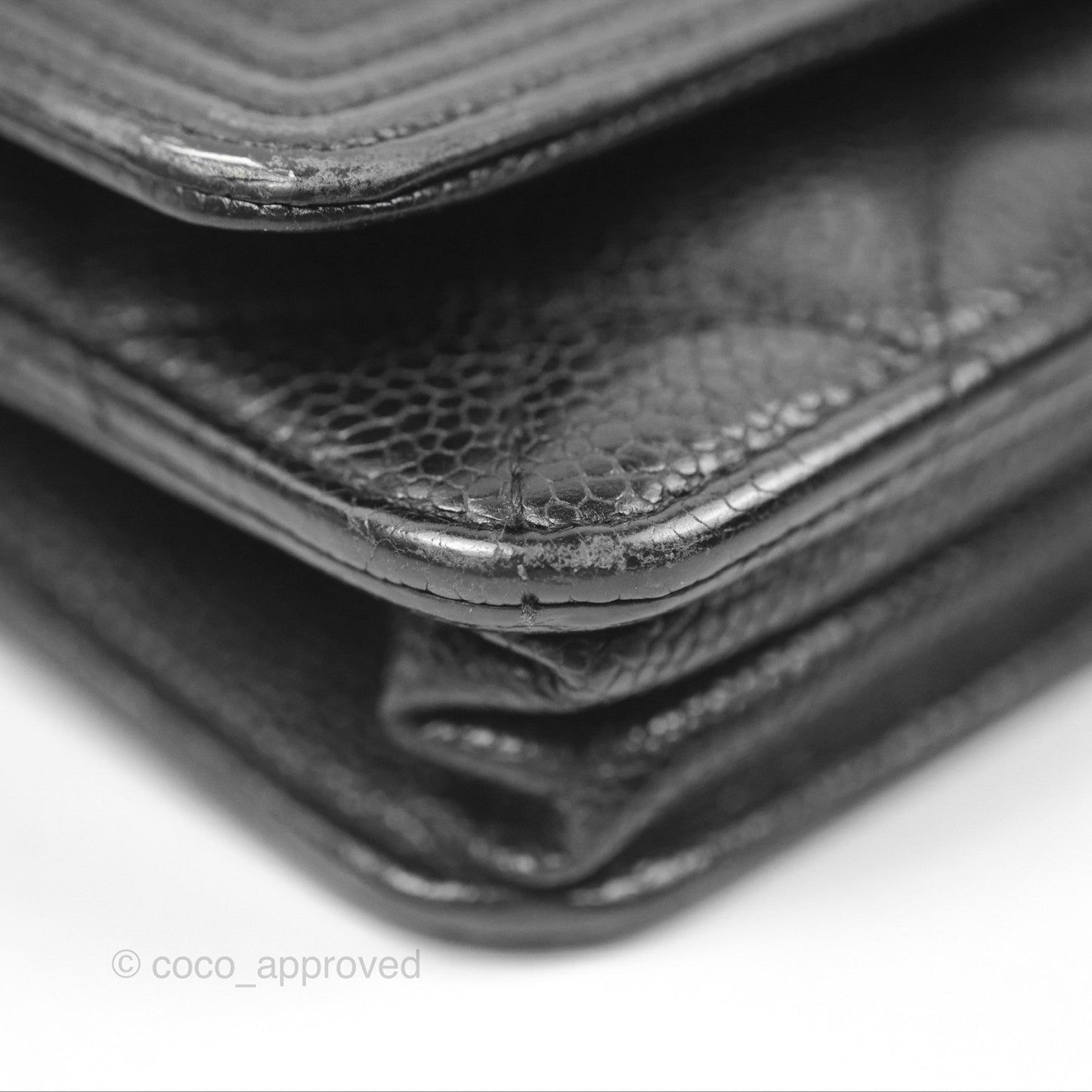 Chanel Boy Wallet on Chain WOC Black Caviar Gold Hardware