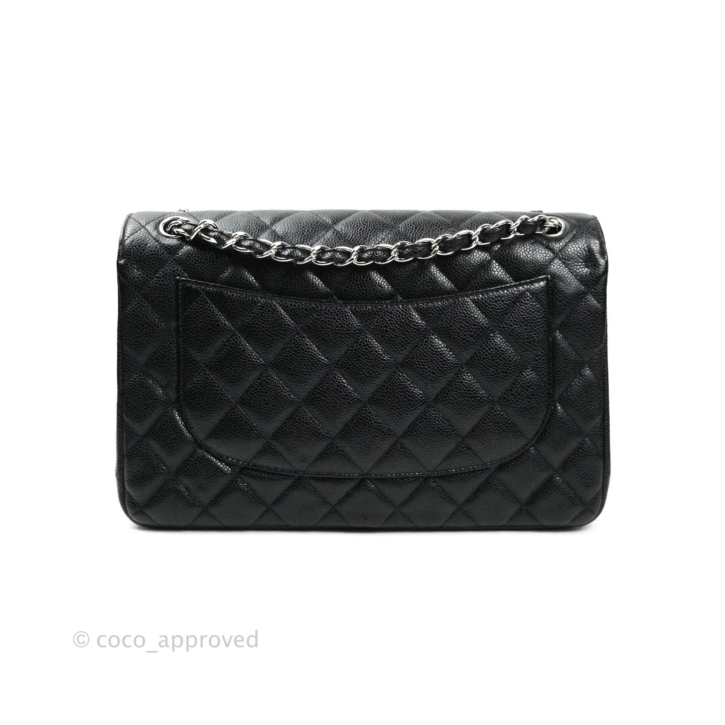 Chanel Jumbo Double Flap Black Caviar Silver Hardware⁣⁣