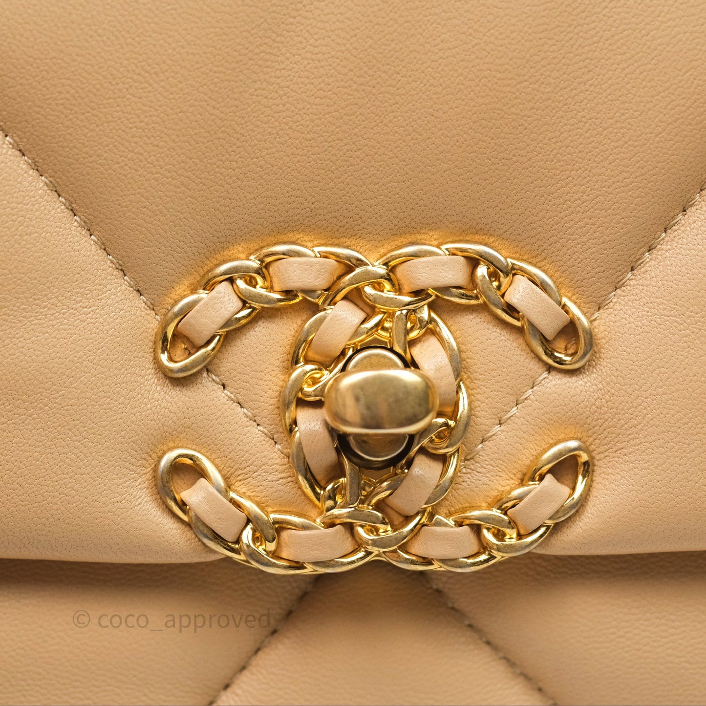 Chanel 19 Small Beige Mixed Hardware