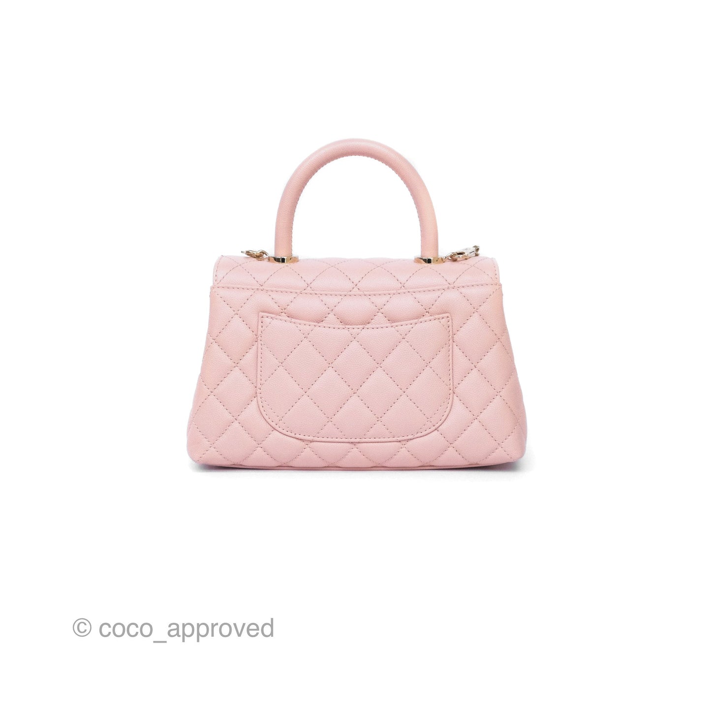 Chanel Small Coco Handle Pink Caviar Gold Hardware