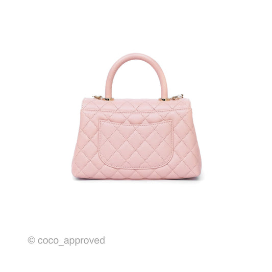 Chanel Small Coco Handle Pink Caviar Gold Hardware