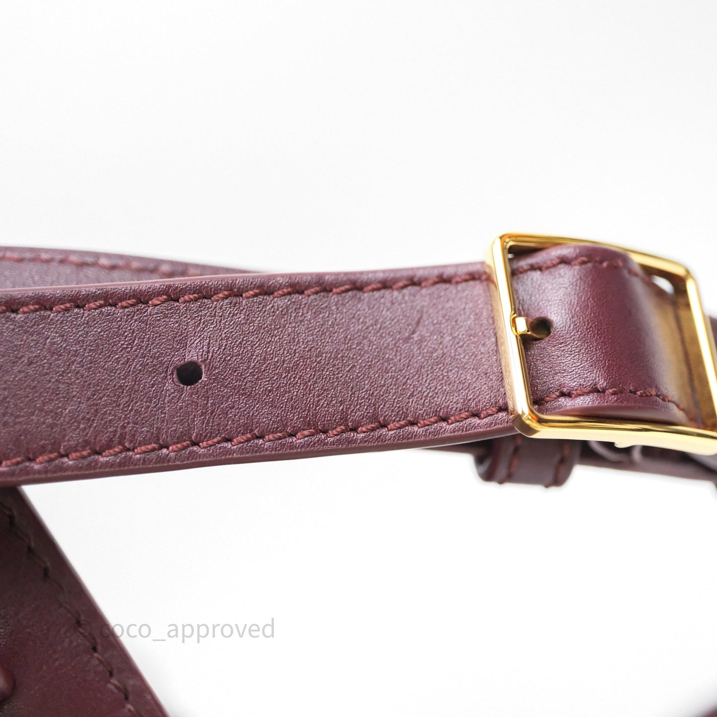Loewe Hammock Slice Dark Red Bag Gold Hardware
