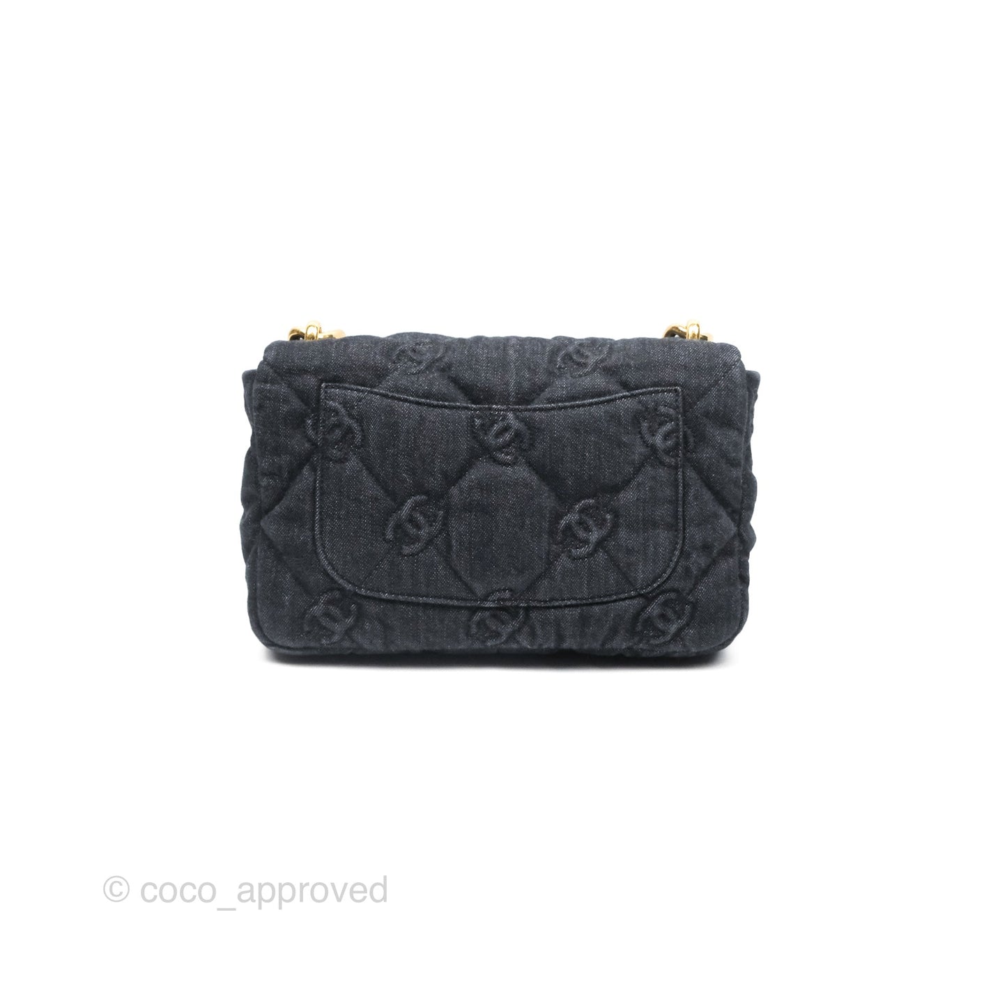Chanel Medium Funky Town Flap Denim Aged Gold Hardware 22S