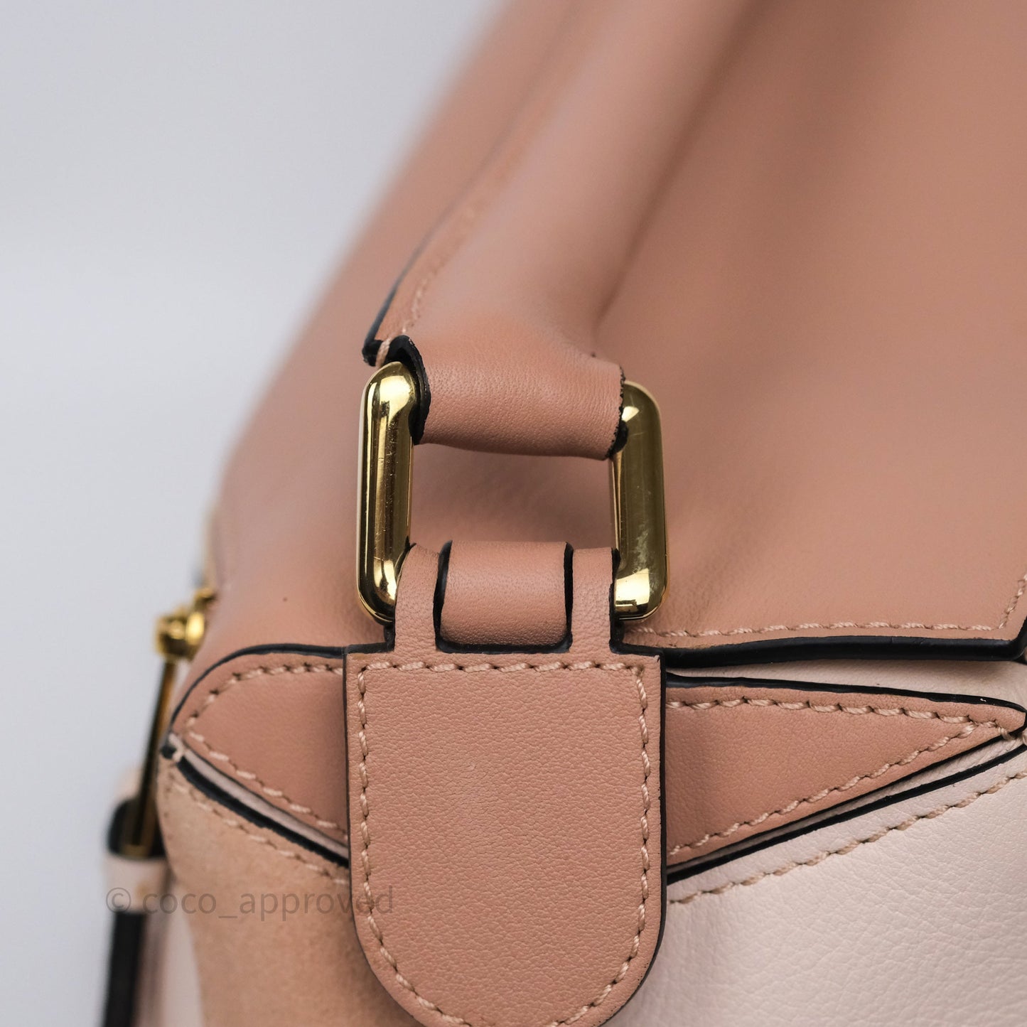 Loewe Medium Puzzle Bag Blush Pink Suede Calfskin