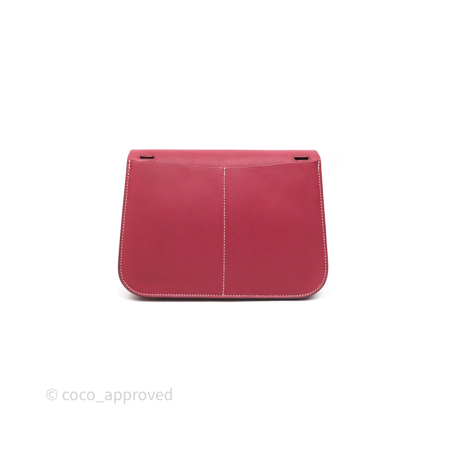 Hermès Halzan 22 Mini Rouge Grenat K1 Swift Palladium Hardware