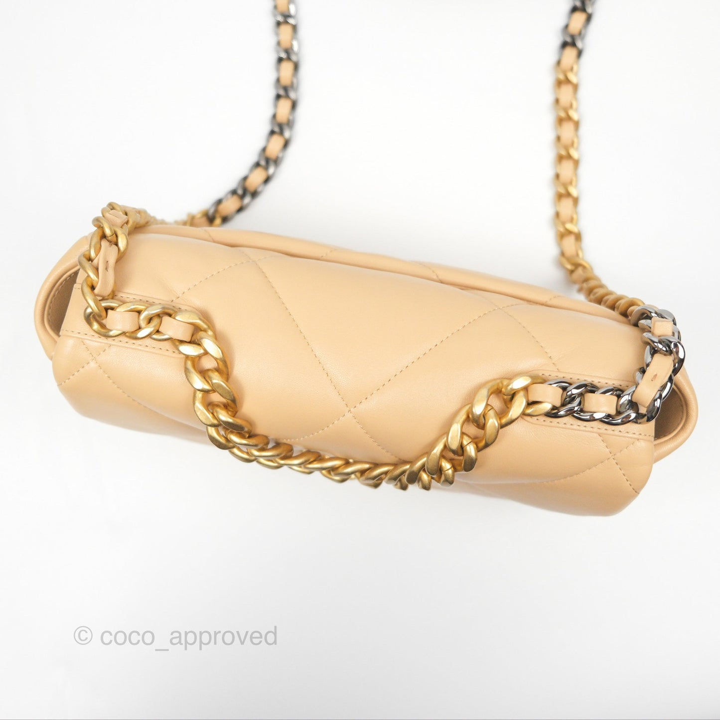 Chanel 19 Small Beige Mixed Hardware 22C