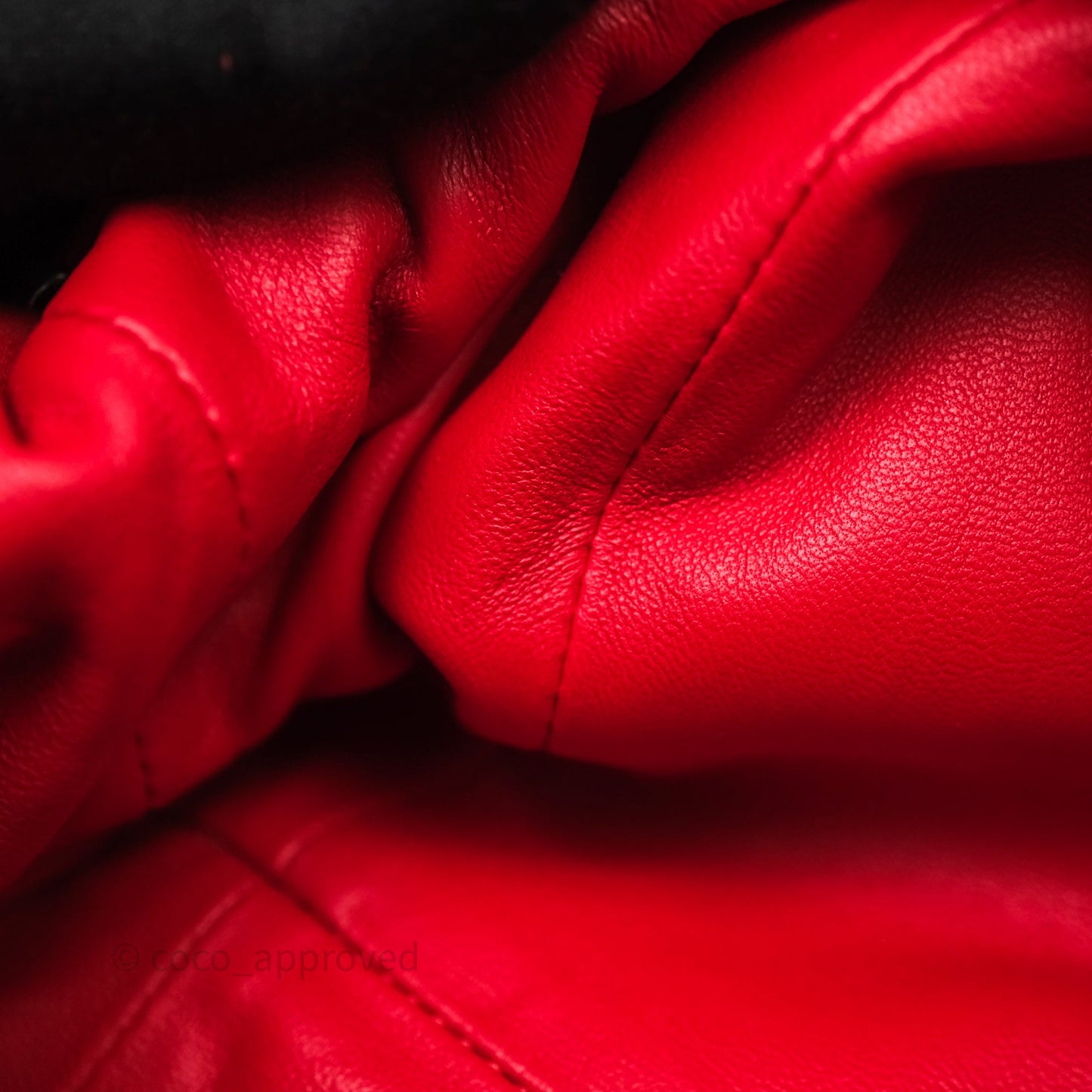 Bottega Veneta Mini Pouch Red Intrecciato Lambskin