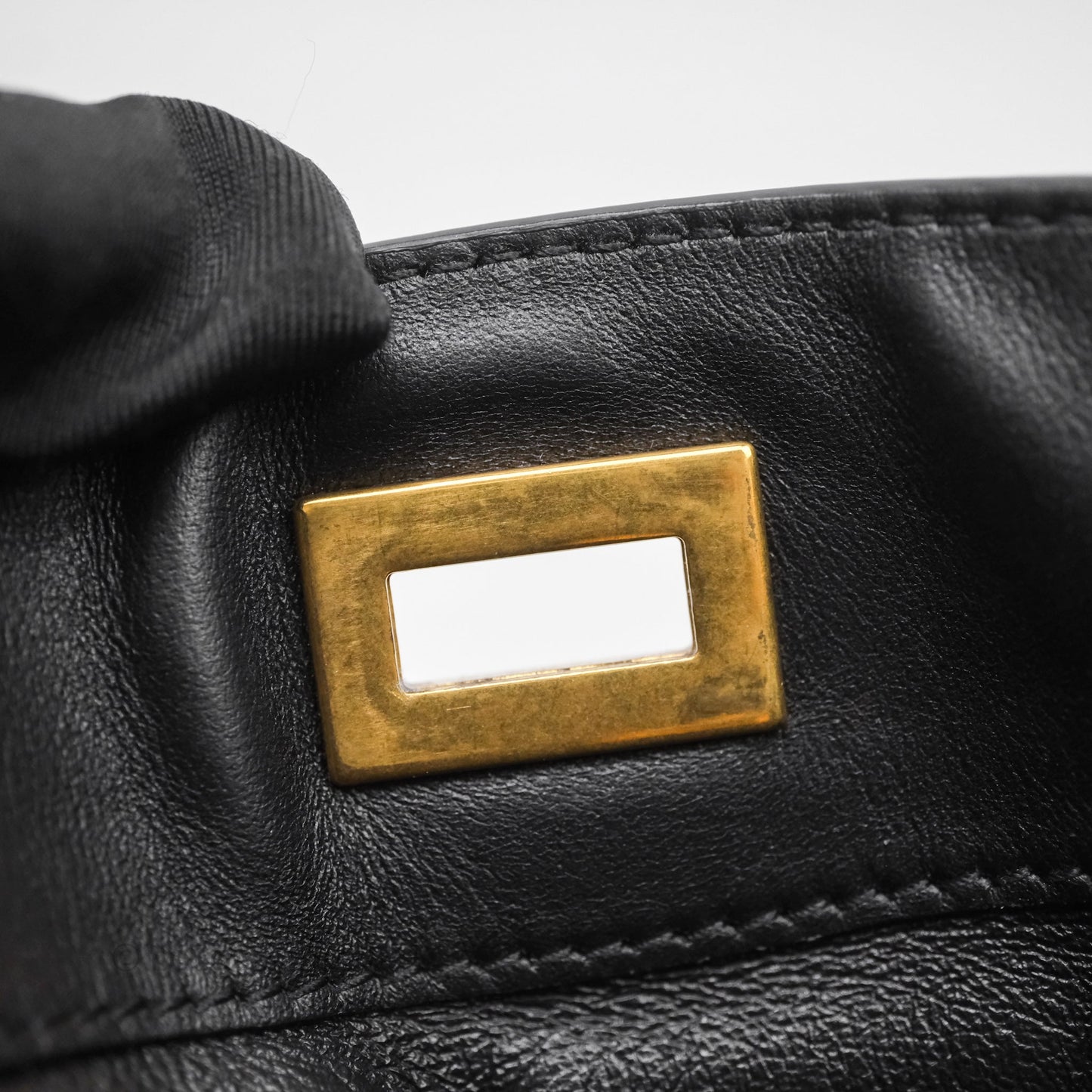 Balenciaga Rodeo Sling Pochette Leather Shoulder Bag Black Calfskin