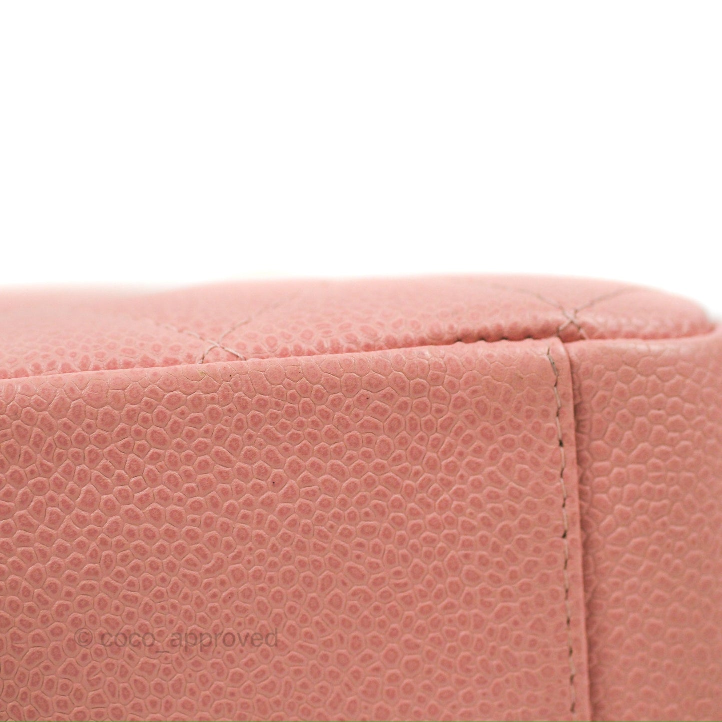 Chanel Quilted Petit Shopping Tote PST Sakura Pink Caviar Gold Hardware