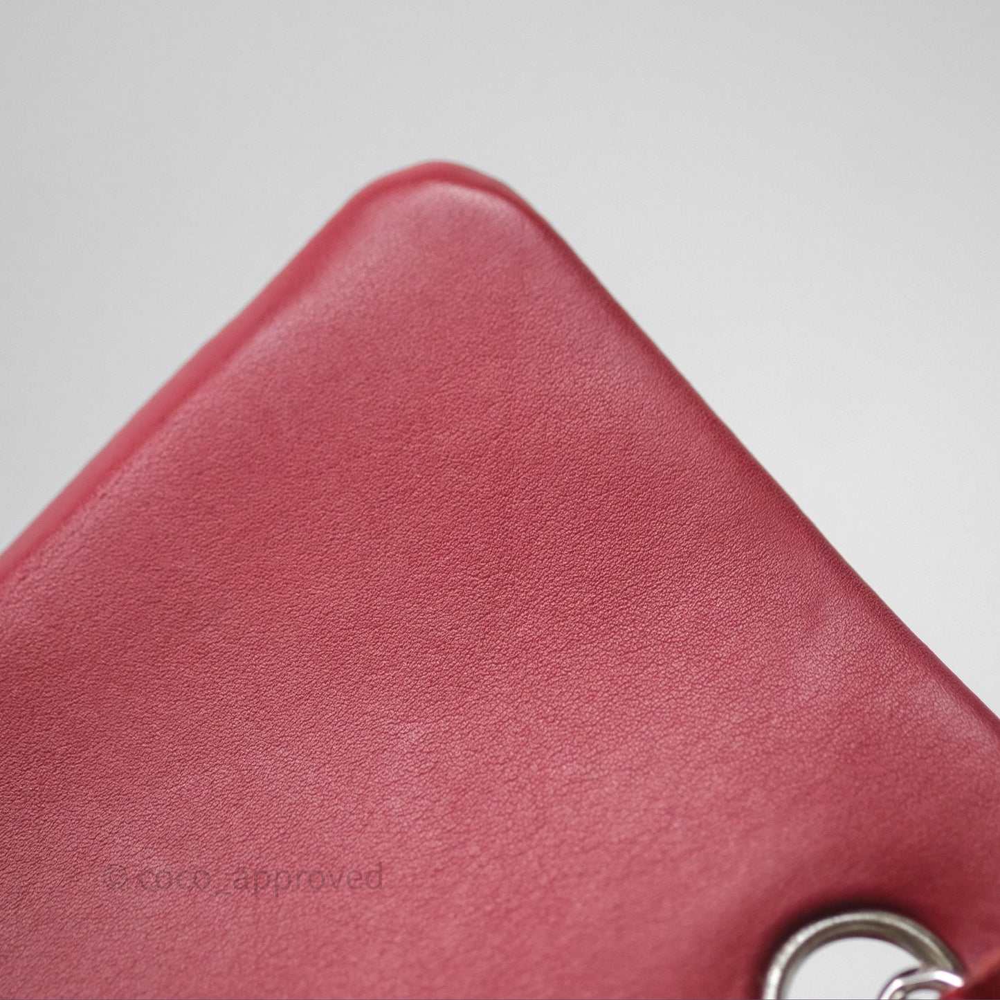 Chanel Quilted Mini Rectangular Flap Red Patent Silver Hardware