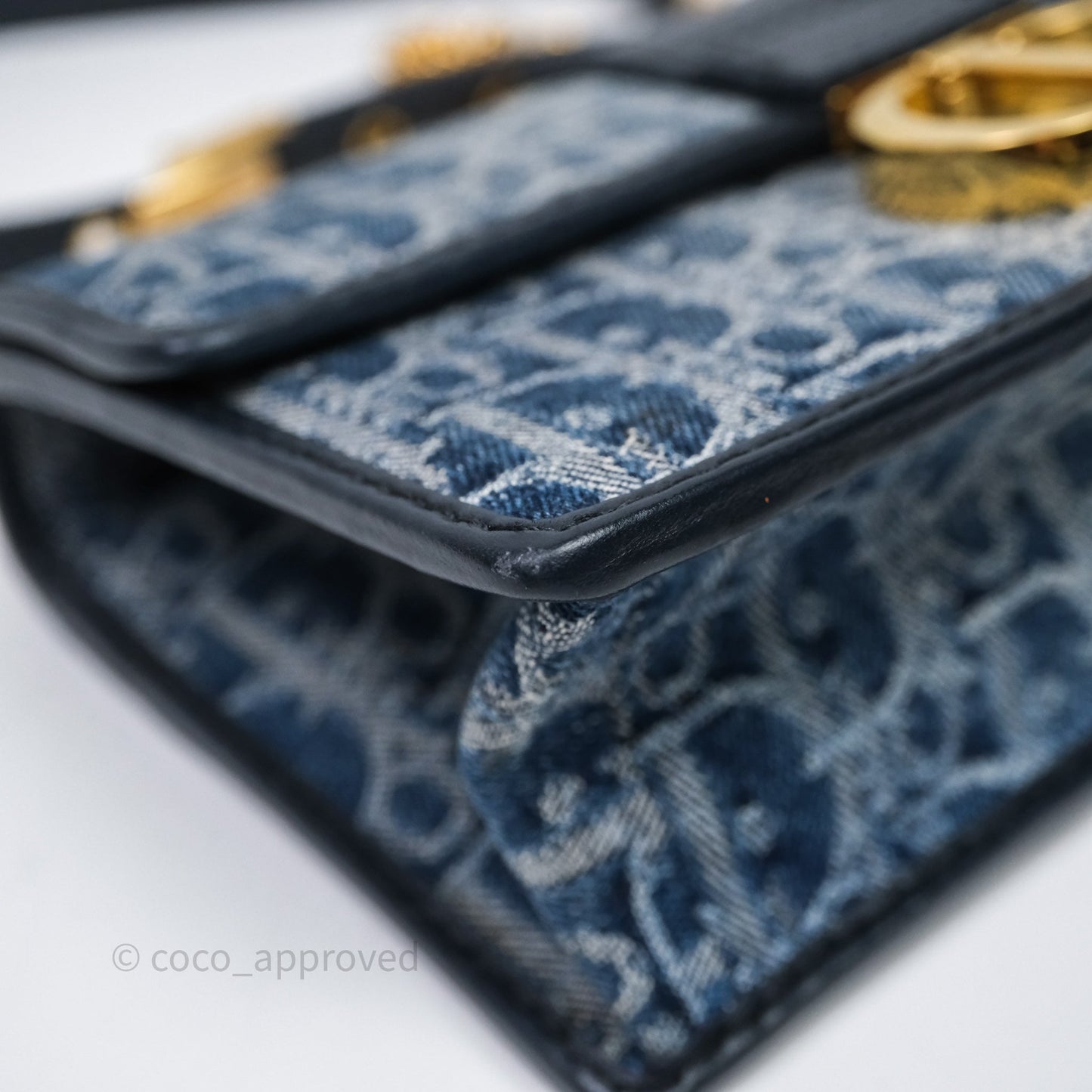 Christian Dior Montaigne East-West Bag Denim With Chain