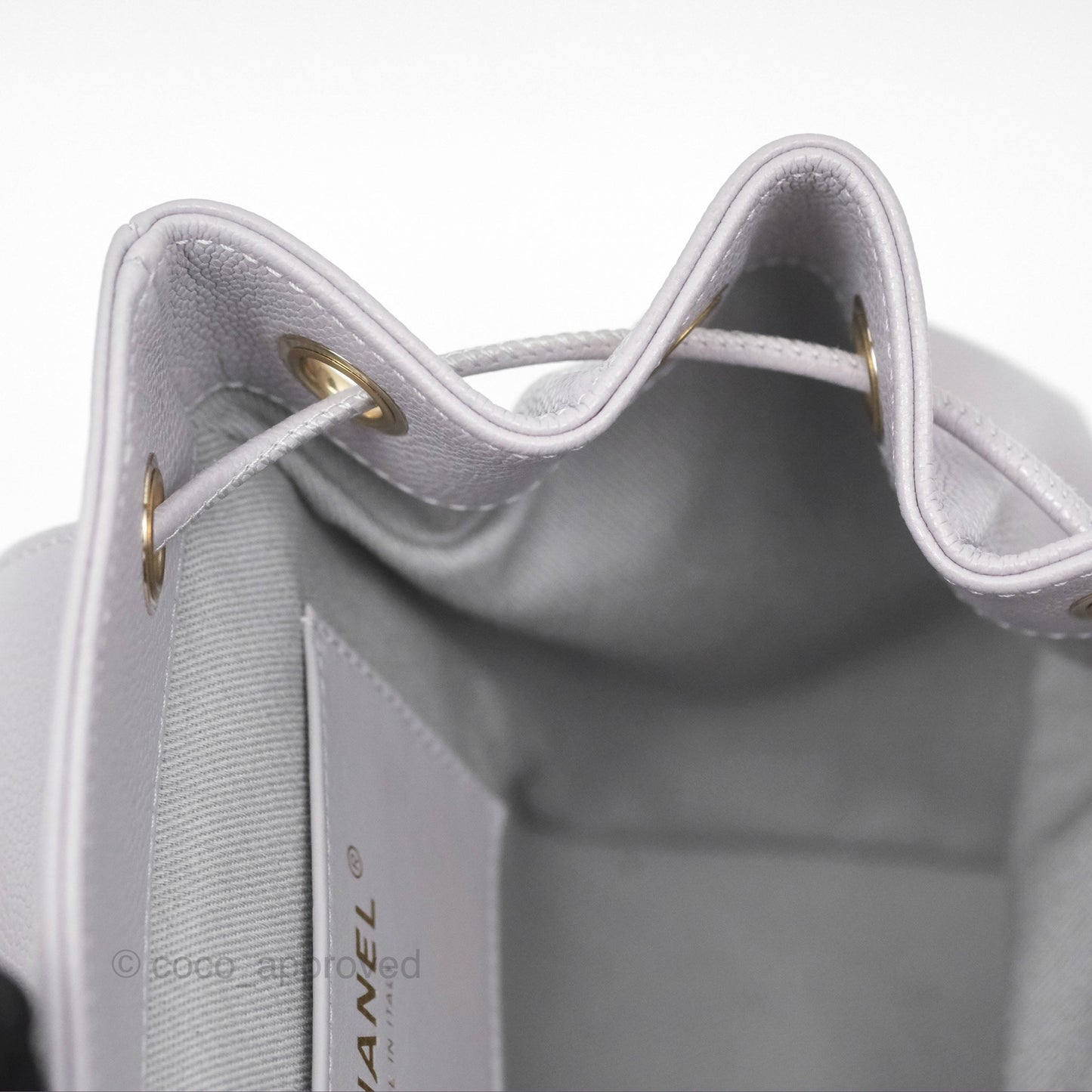 Chanel Mini Business Affinity Backpack Grey Caviar Gold Hardware 22B