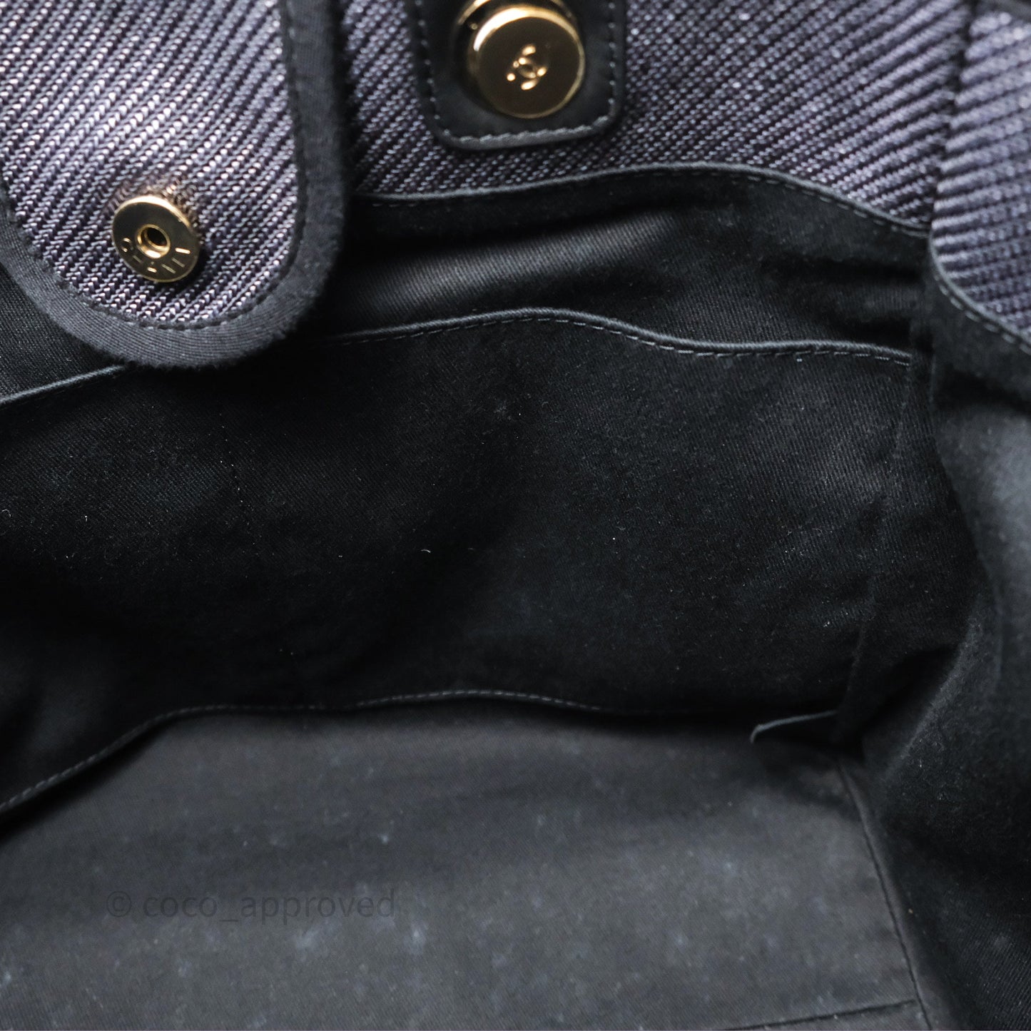 Chanel Canvas Deauville Large Tote Navy Gold Hardware