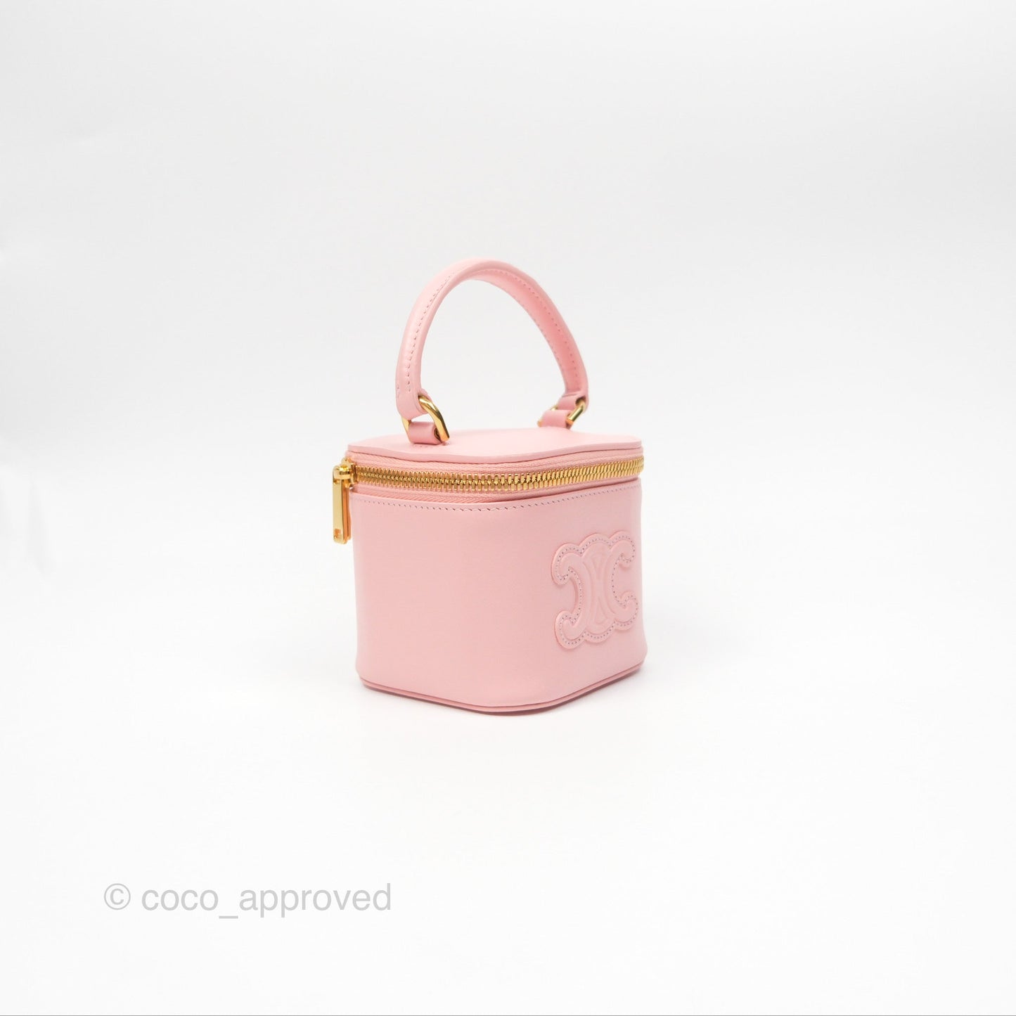 Celine Mini Vanity Case Cuir Triomphe Smooth Calfskin Light Pink
