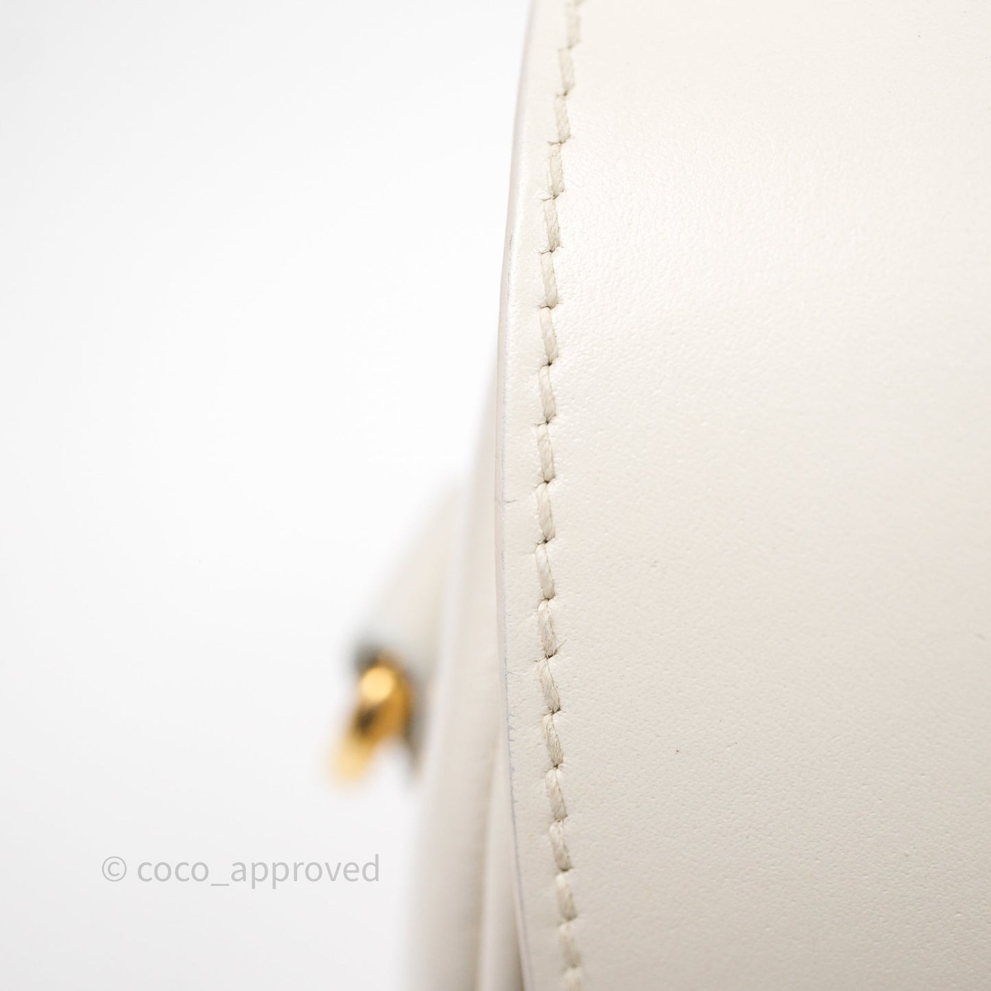 Dior Medium Bobby Bag Off White Calfskin Gold Hardware